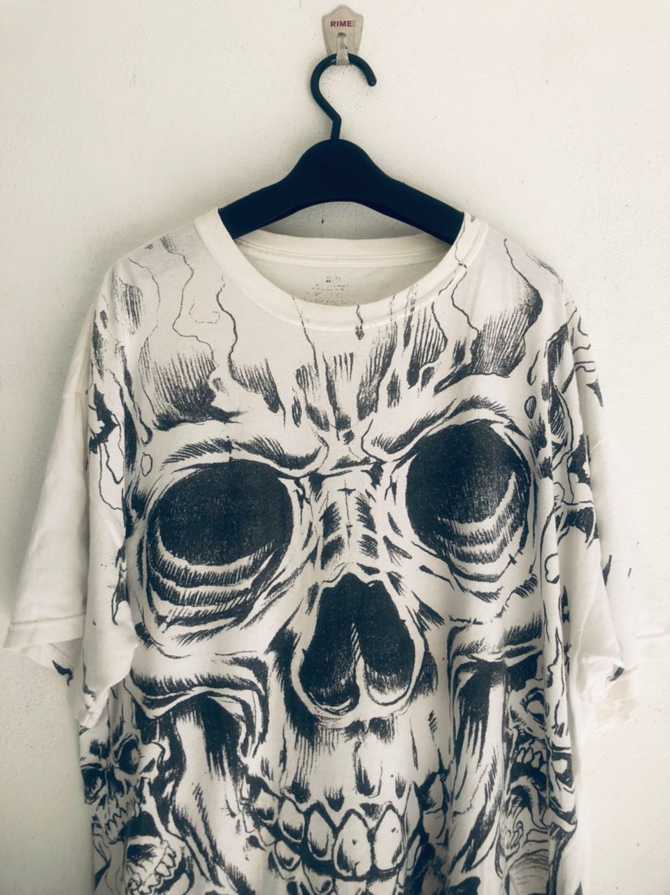 Japanese Brand Vintage Skull Big Logo Hip Hop Designer Fashion Style Size US XL / EU 56 / 4 - 3 Thumbnail