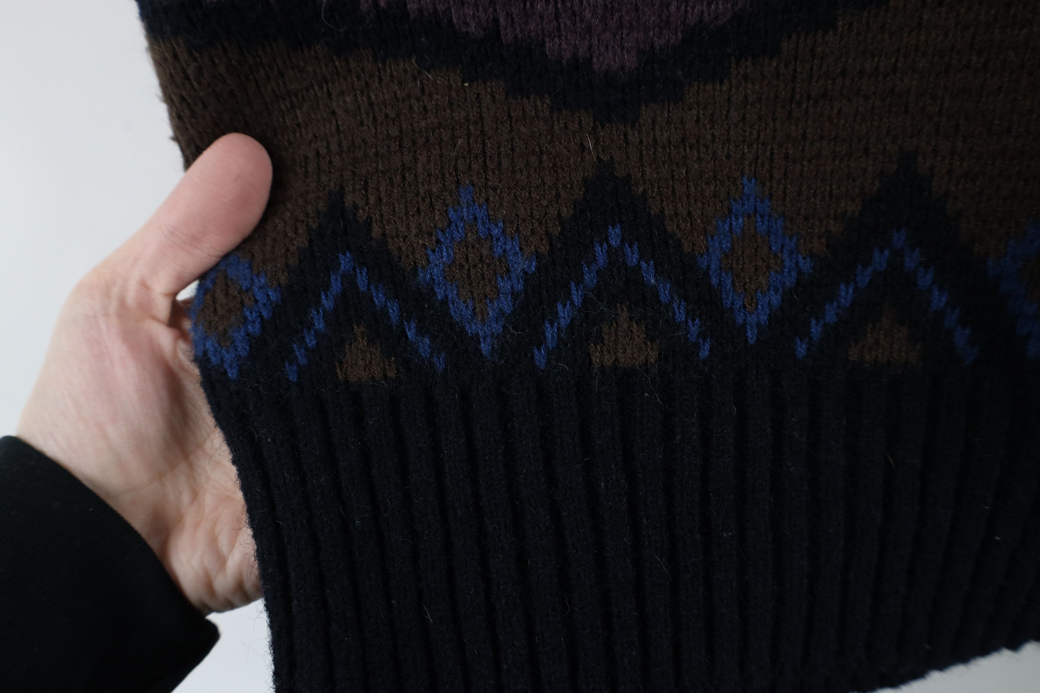 Vintage Vintage 90s Coogi Style Rainbow Wool Blend Knit Sweater Size L / US 10 / IT 46 - 8 Thumbnail