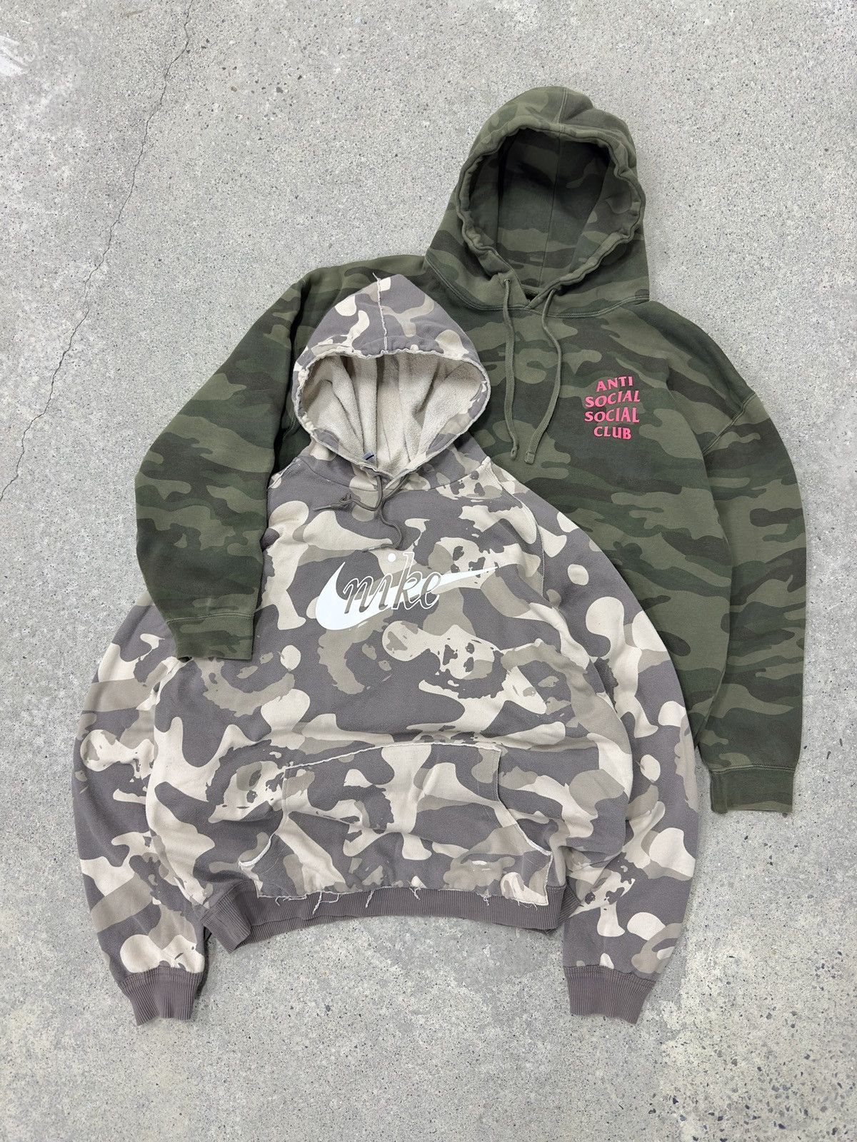 image of Anti Social Social Club x Nike Bundle X Nike & Assc Hoodie in Camo, Men's (Size XL)