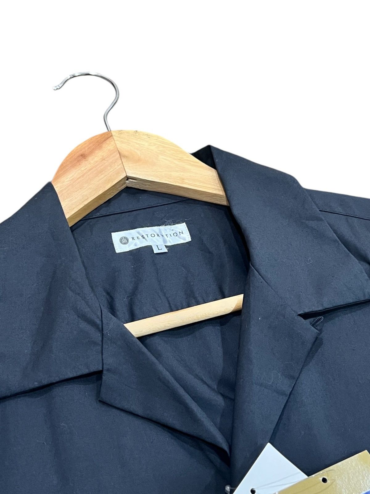 Japanese Brand × Restoration NWT Restoration Japanese Open Collar Shirt Size US L / EU 52-54 / 3 - 5 Thumbnail