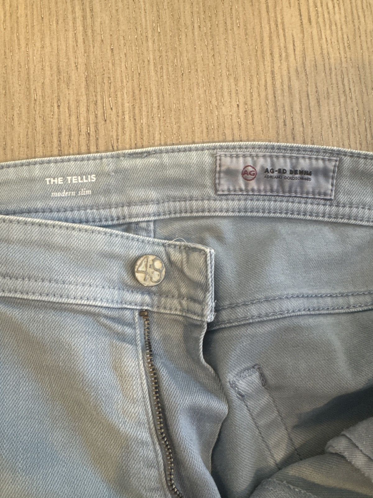 AG Adriano Goldschmied Light Blue Tellis Jean Size US 34 / EU 50 - 2 Thumbnail
