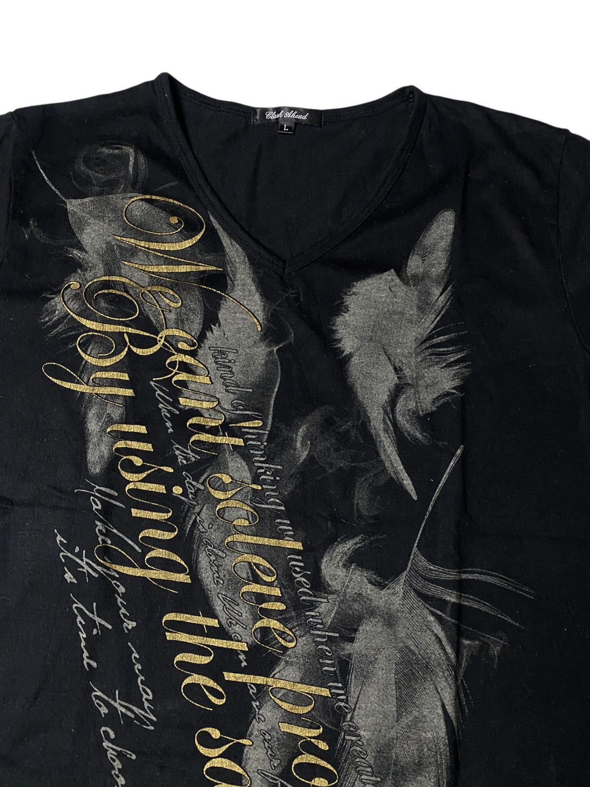 If Six Was Nine 2000's Clash Ahead Poem Peacock Feather Shirt Size US M / EU 48-50 / 2 - 2 Thumbnail