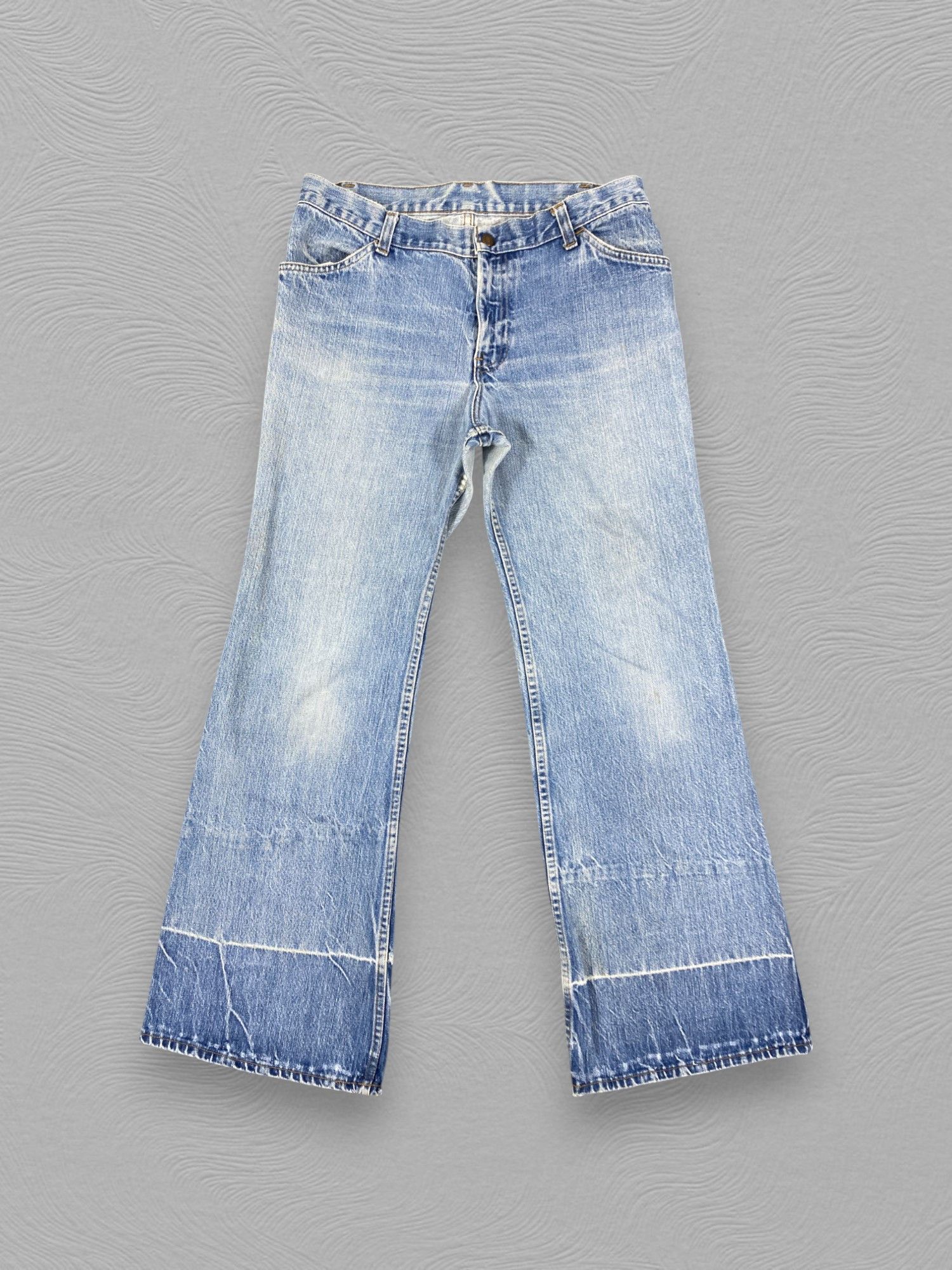 If Six Was Nine Vintage Levi's Orange Tab Light Blue Flare 33x30.5-JN3377 Size US 33 - 1 Thumbnail