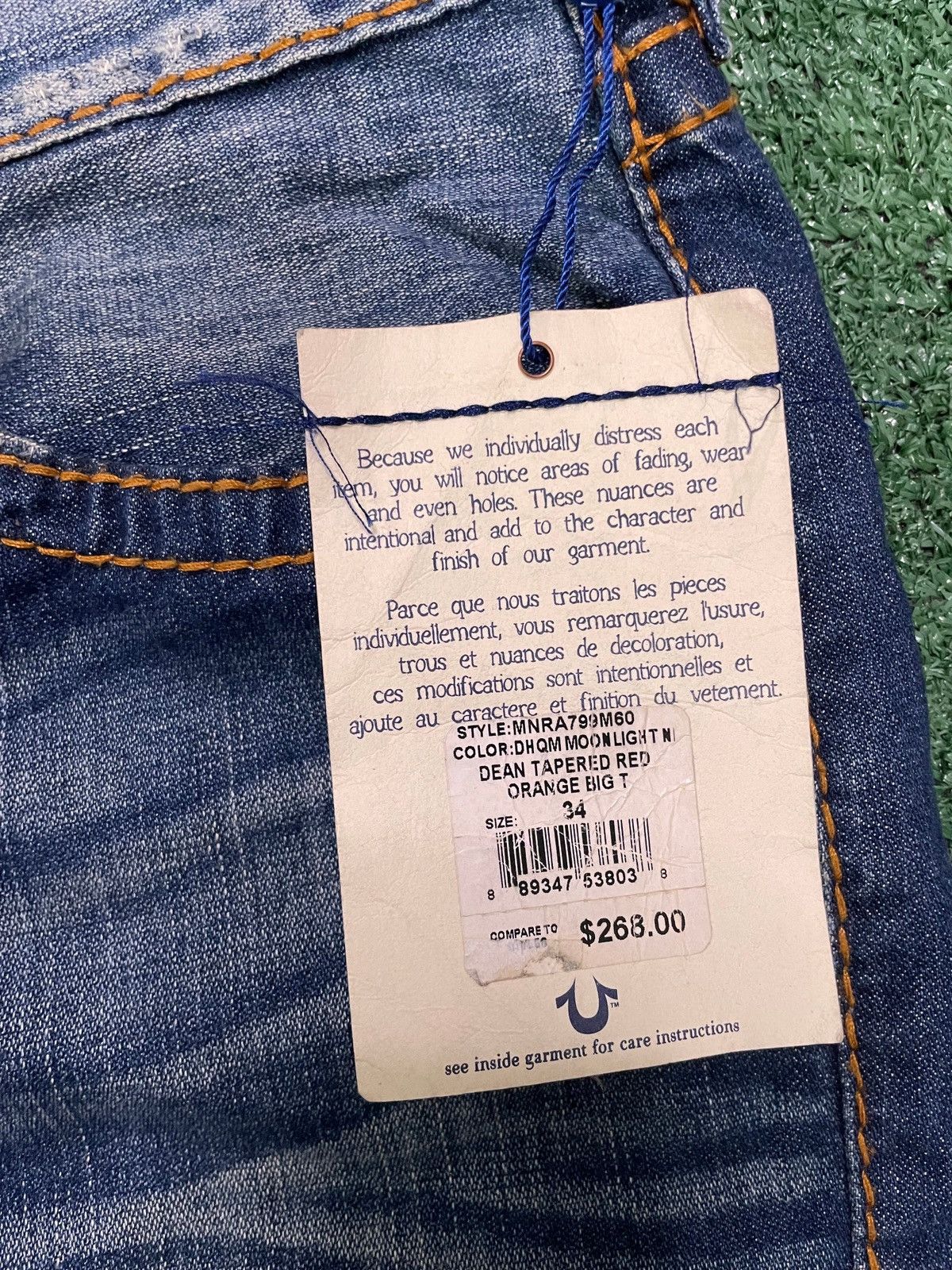 True Religion True Religion orange stitch jeans Size US 34 / EU 50 - 5 Thumbnail