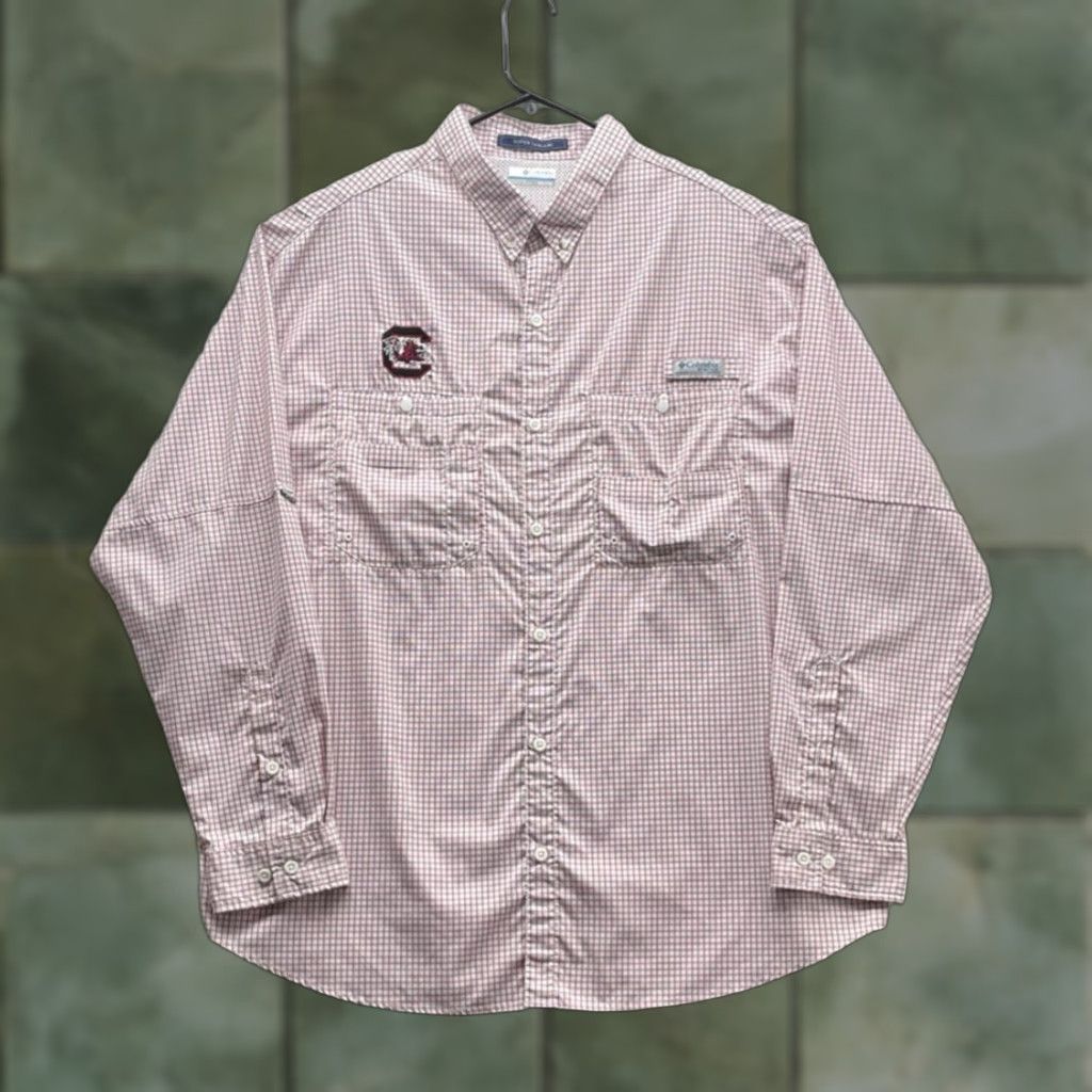 Vintage VINTAGE Columbia PFG Carolina Gamecocks Shirt Mens XXL Plaid Check button-up Collegiate USC SEC Size US XXL / EU 58 / 5 - 1 Thumbnail
