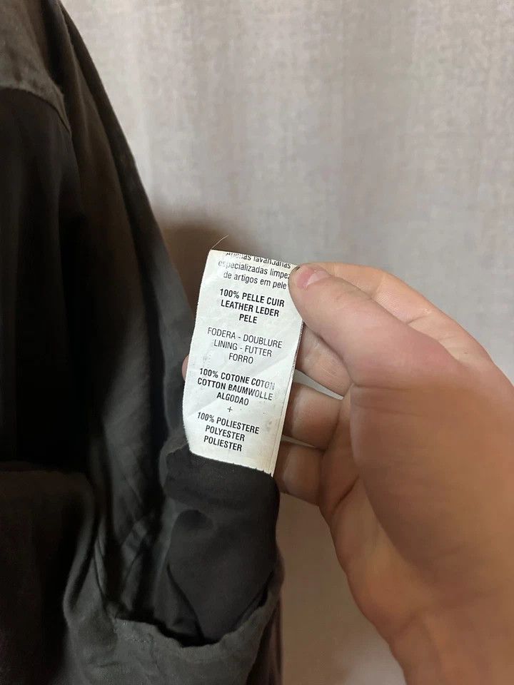 Gimo's Gimo’s GMS-75 Mens Leather Jacket Italian Luxury Brown Sz L Size US L / EU 52-54 / 3 - 12 Thumbnail