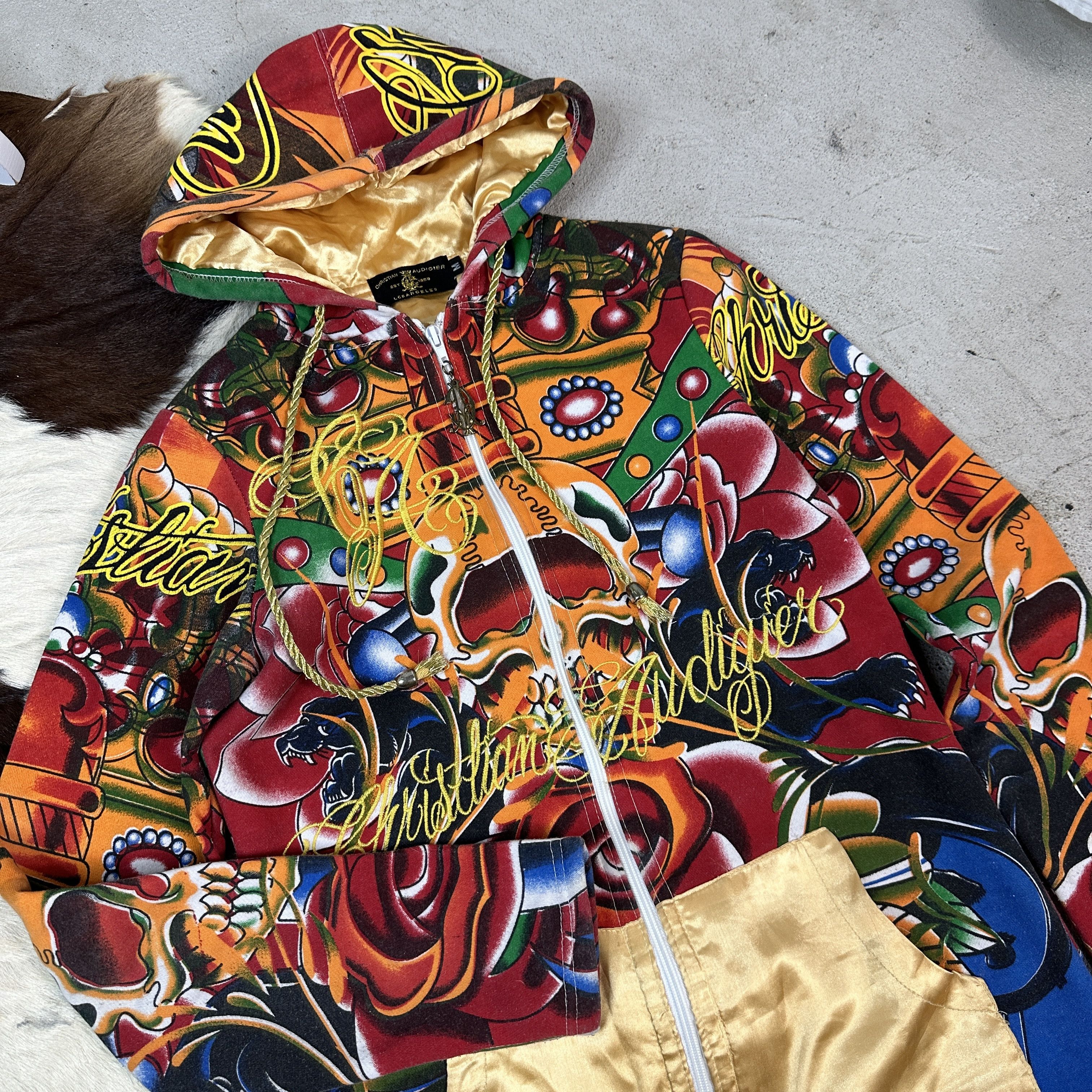 Christian Audigier × Vintage Vintage Christian Audigier Y2K Hoodie Size US M / EU 48-50 / 2 - 2 Thumbnail