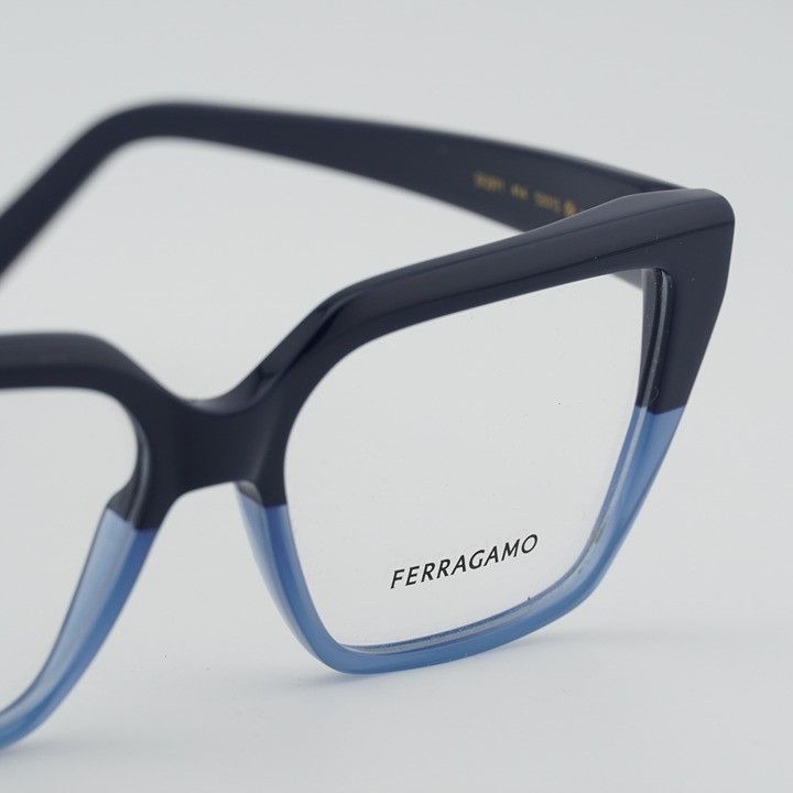 Salvatore Ferragamo Salvatore Ferragamo SF2971 414 Eyeglasses Blue 53mm Cat Eye Size ONE SIZE - 9 Thumbnail