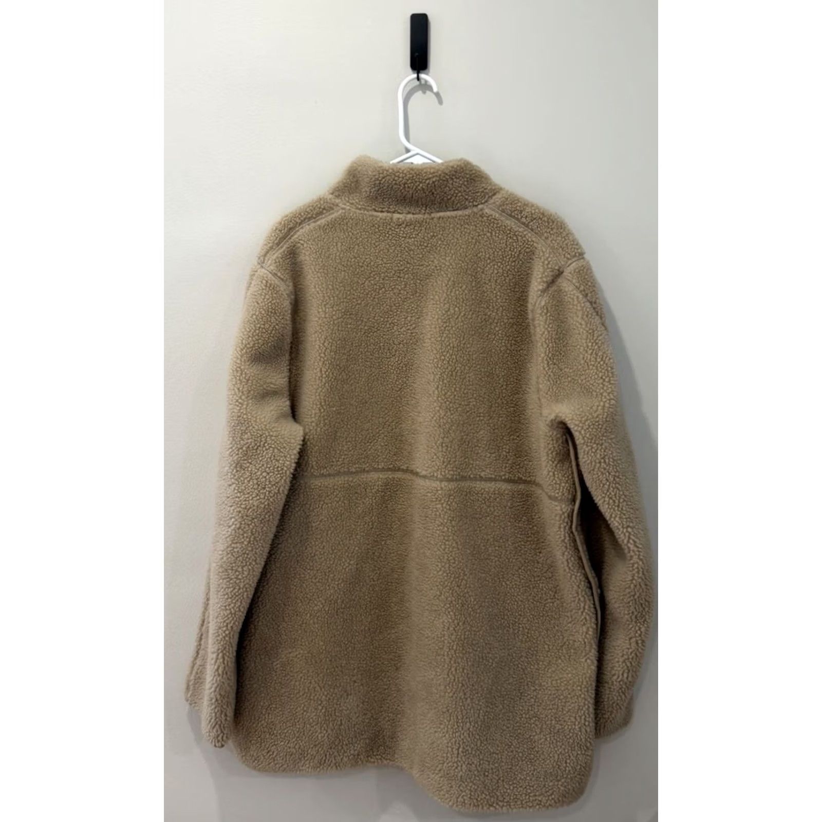 Nike Nike Yoga Sweatshirt Men's Beige Loose Fit L Sherpa Fleece Mock Neck Snap Closure Front Pocket DD2182-247 Size US L / EU 52-54 / 3 - 2 Thumbnail
