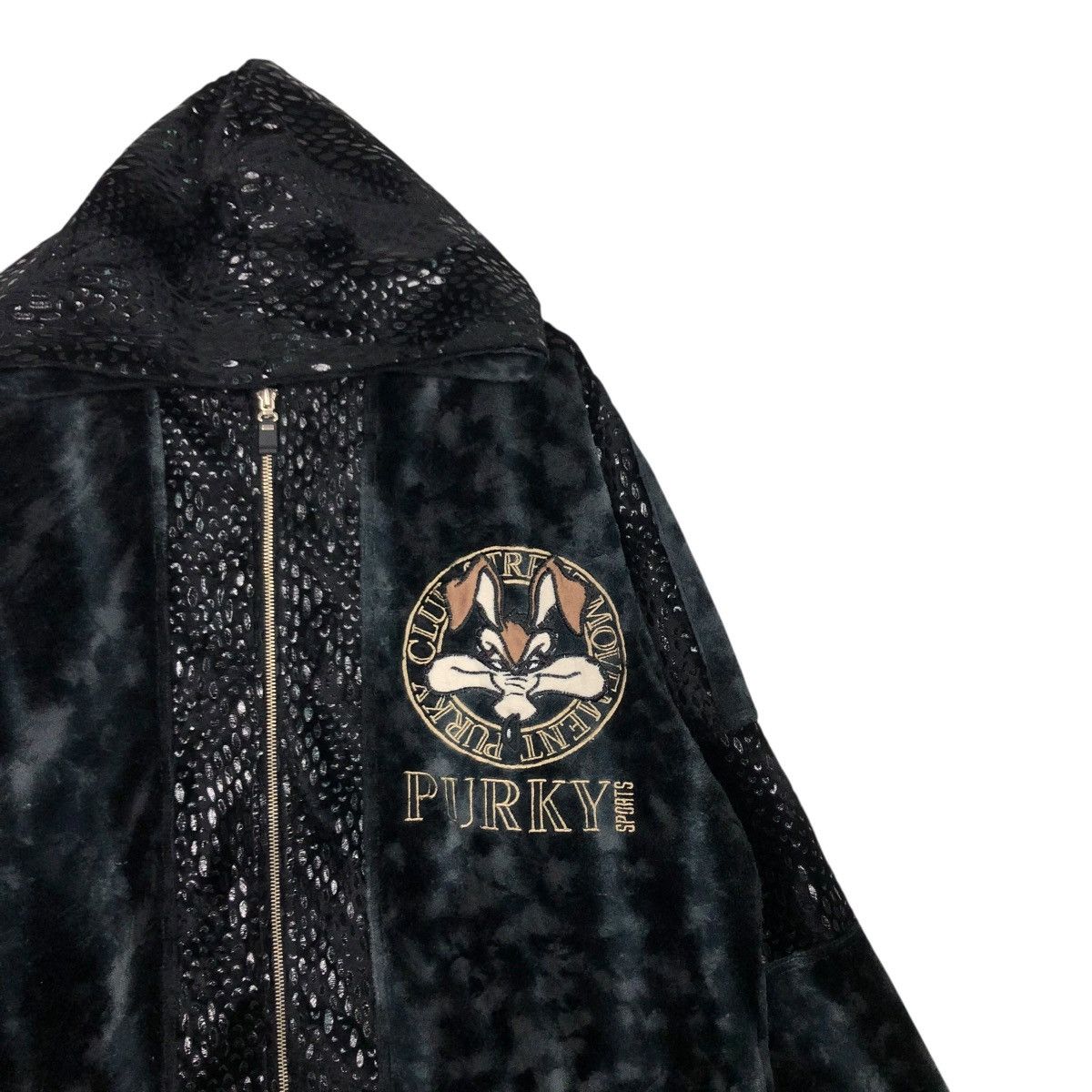Cartoon Network 🔥VINTAGE OVERSIZE JACKET CARTOON PURKY RICH BLACK BIG LOGO Size US M / EU 48-50 / 2 - 8 Thumbnail