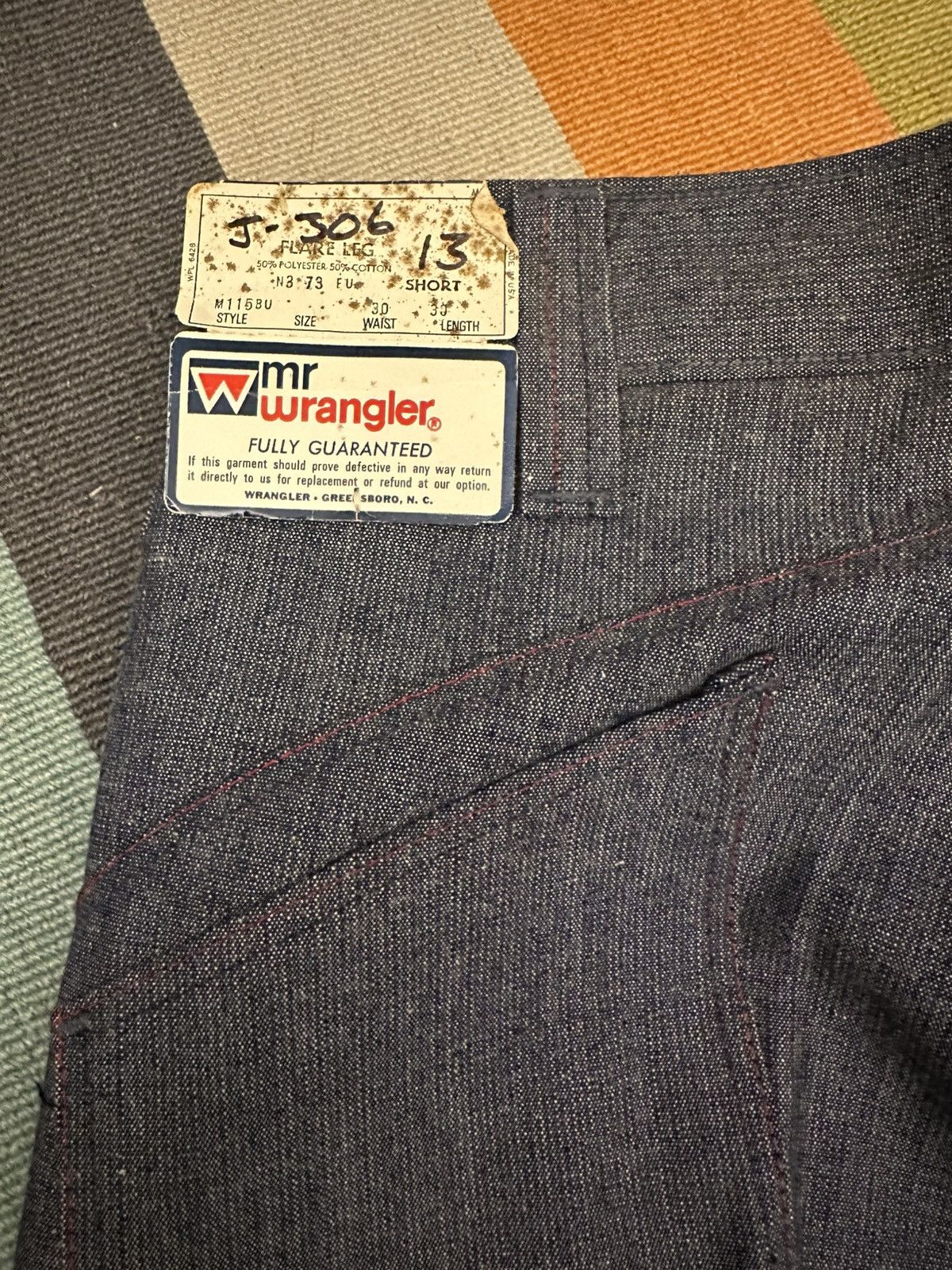 Wrangler Vintage 70s Wrangler Bellbottoms Raw Denim Size US 30 / EU 46 - 3 Thumbnail