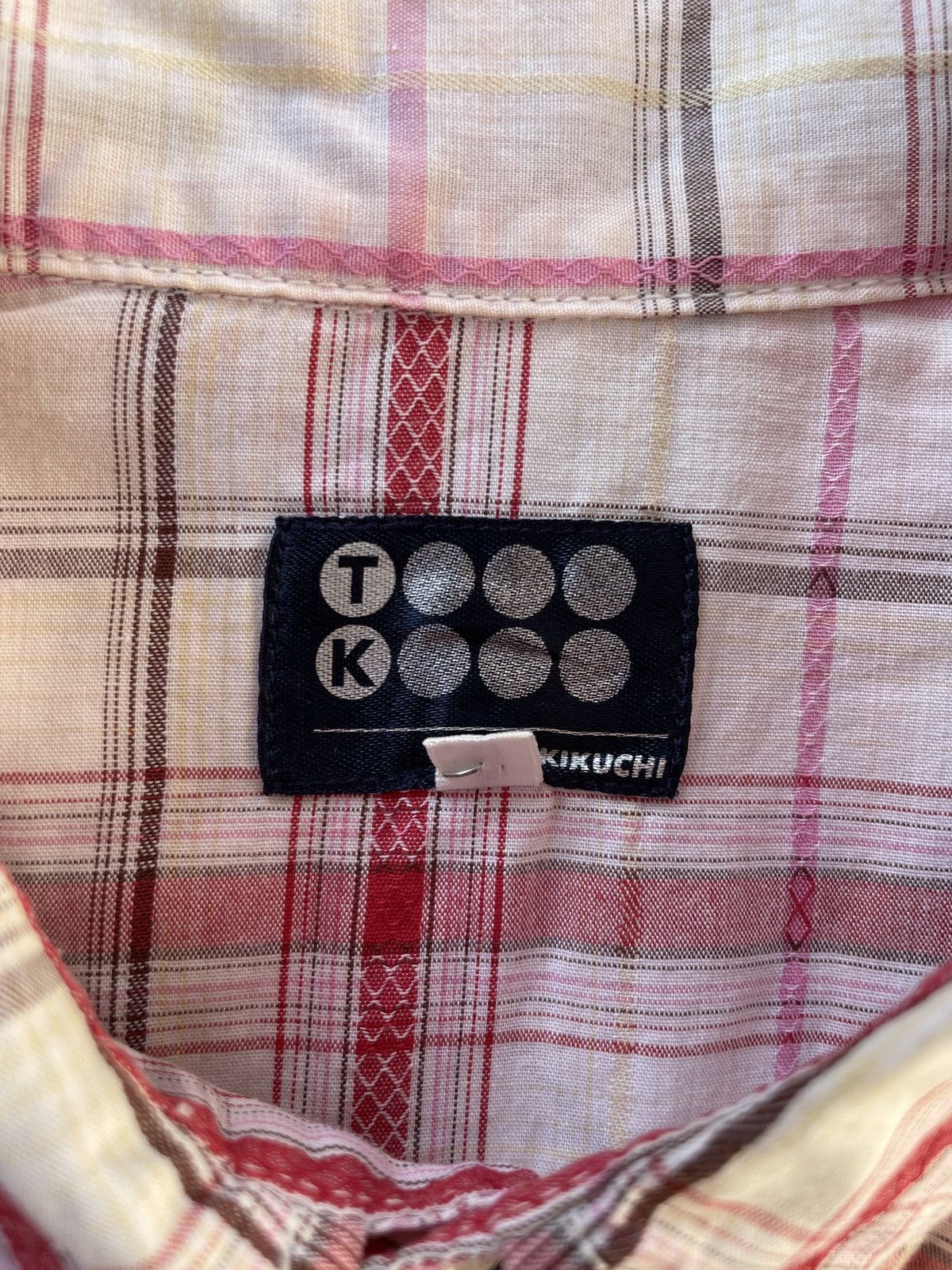 Takeo Kikuchi Takeo Kikuchi Long Sleeve Snap Shirt Plaid Pearl Size L / US 10 / IT 46 - 4 Thumbnail