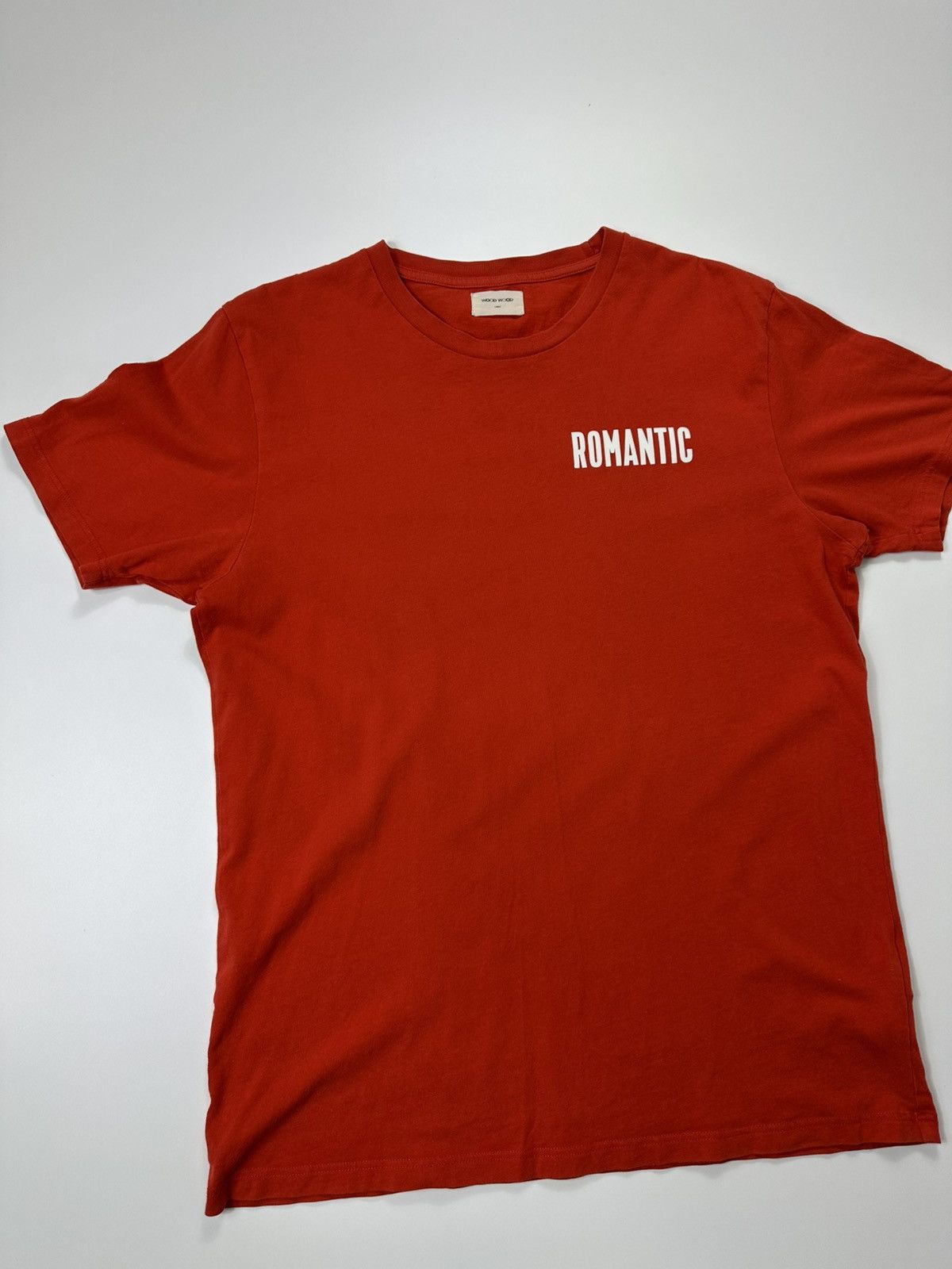 Wood Wood Wood Wood Romatic T-shirt Red Logo Size US L / EU 52-54 / 3 - 5 Thumbnail