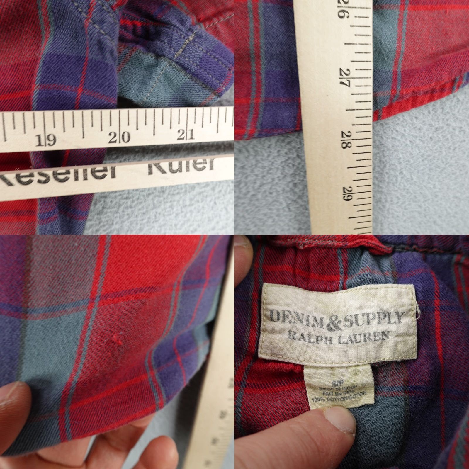 Ralph Lauren VINTAGE Ralph Lauren Denim & Supply Shirt Mens S Red Plaid Button-Up Western Cowboy Casual Size US S / EU 44-46 / 1 - 8 Thumbnail