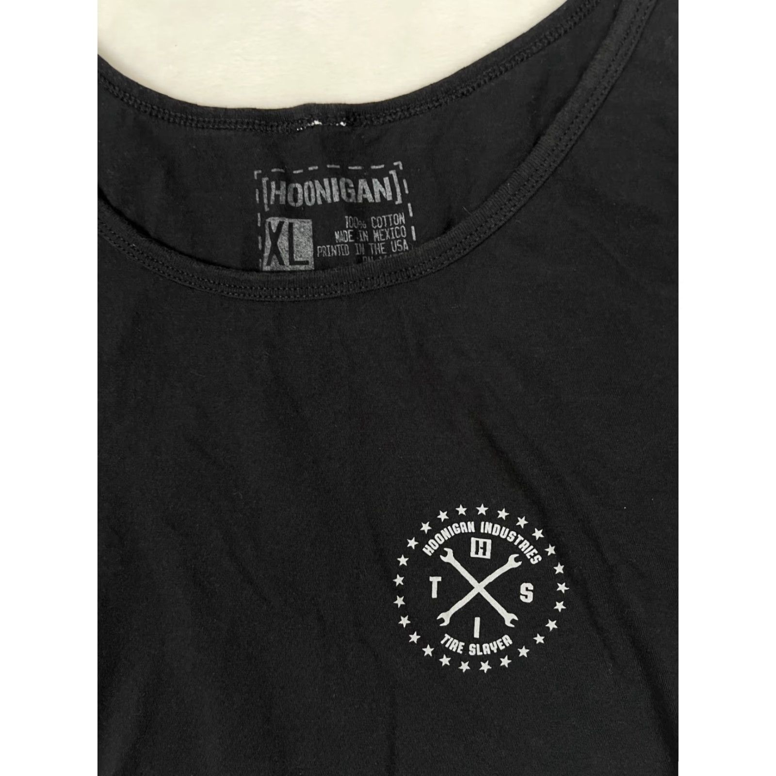 Vintage Hoonigan Tire Slayer Graphic Tee Tank Top Shirt Mens XL Black Size US XL / EU 56 / 4 - 3 Thumbnail