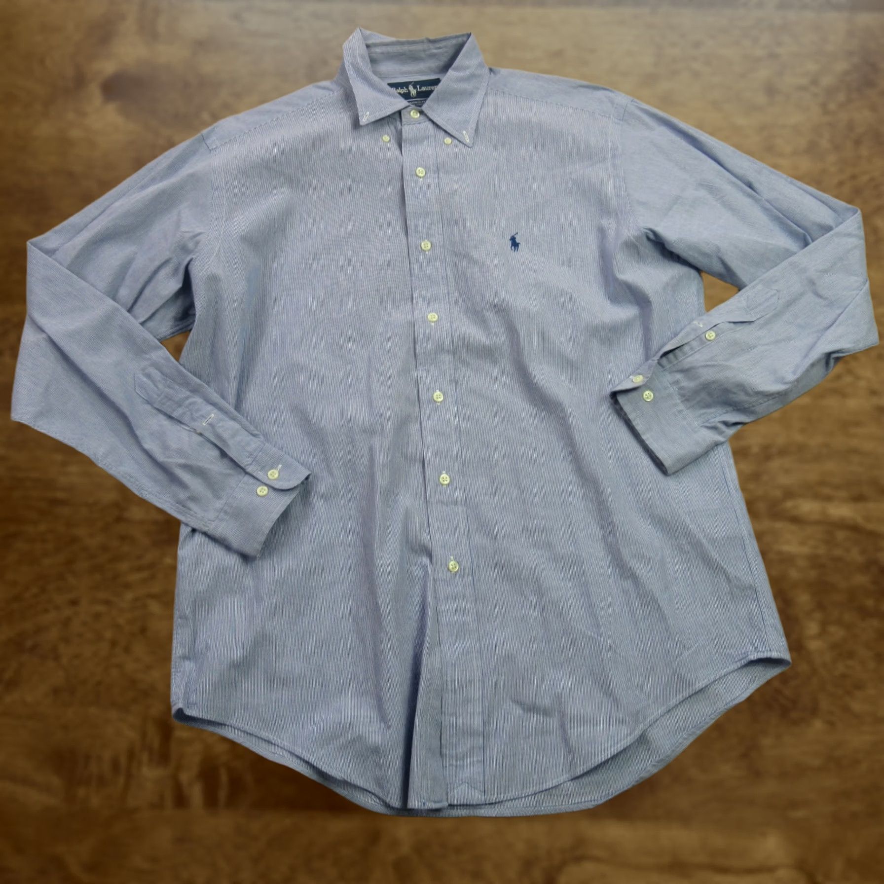 Polo Ralph Lauren Ralph Lauren Shirt Mens 15.5 L Long Sleeve Lightweight Button Front Yarmouth Blue Polo Ralph Lauren Button-Up Shirt Mens L Blue Size US L / EU 52-54 / 3 - 1 Thumbnail