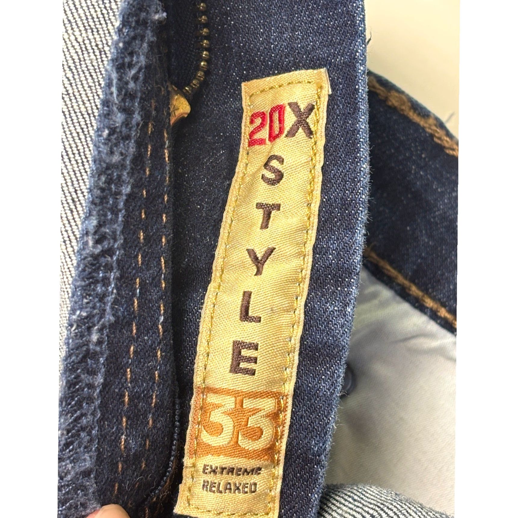Wrangler Wrangler 20X Style 33 Jeans Mens 38x30 Dark Wash Straight Leg Relaxed Fit Denim Size US 38 / EU 54 - 7 Thumbnail