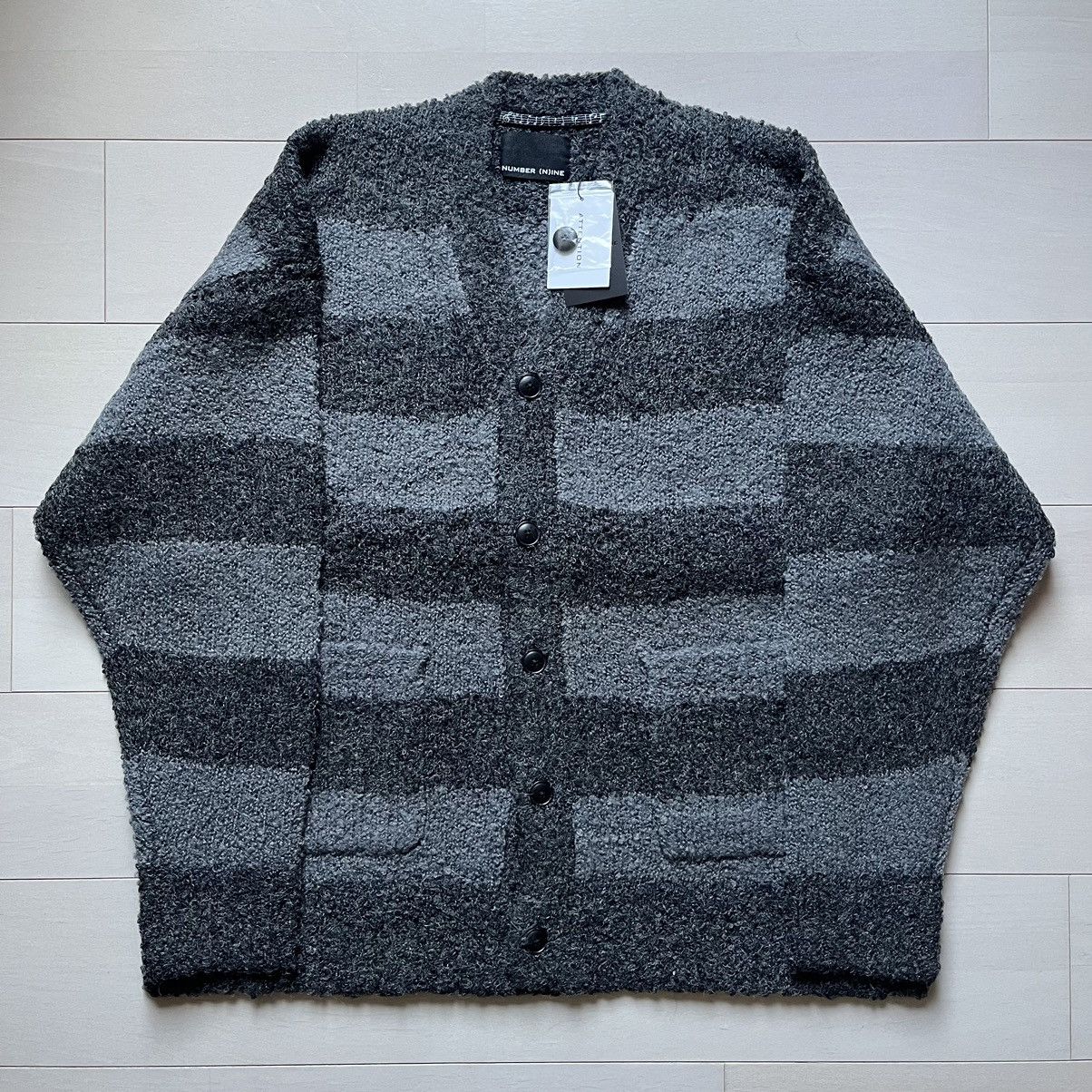 Number (N)ine Number nine WOOL ALPACA RIPPED KNIT CARDIGAN