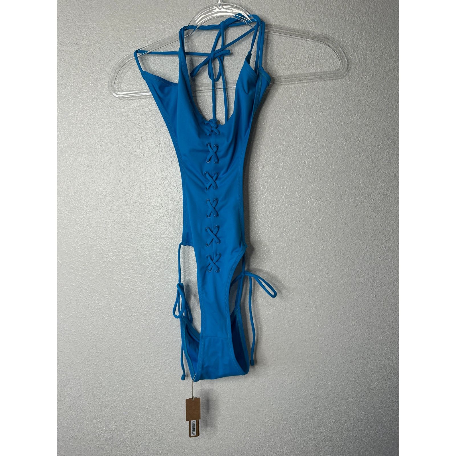 SKIMS NWT Skims Lace-Up Monokini Turquoise One-Piece Swimsuit XS Size XS / US 0-2 / IT 36-38 - 5 Thumbnail