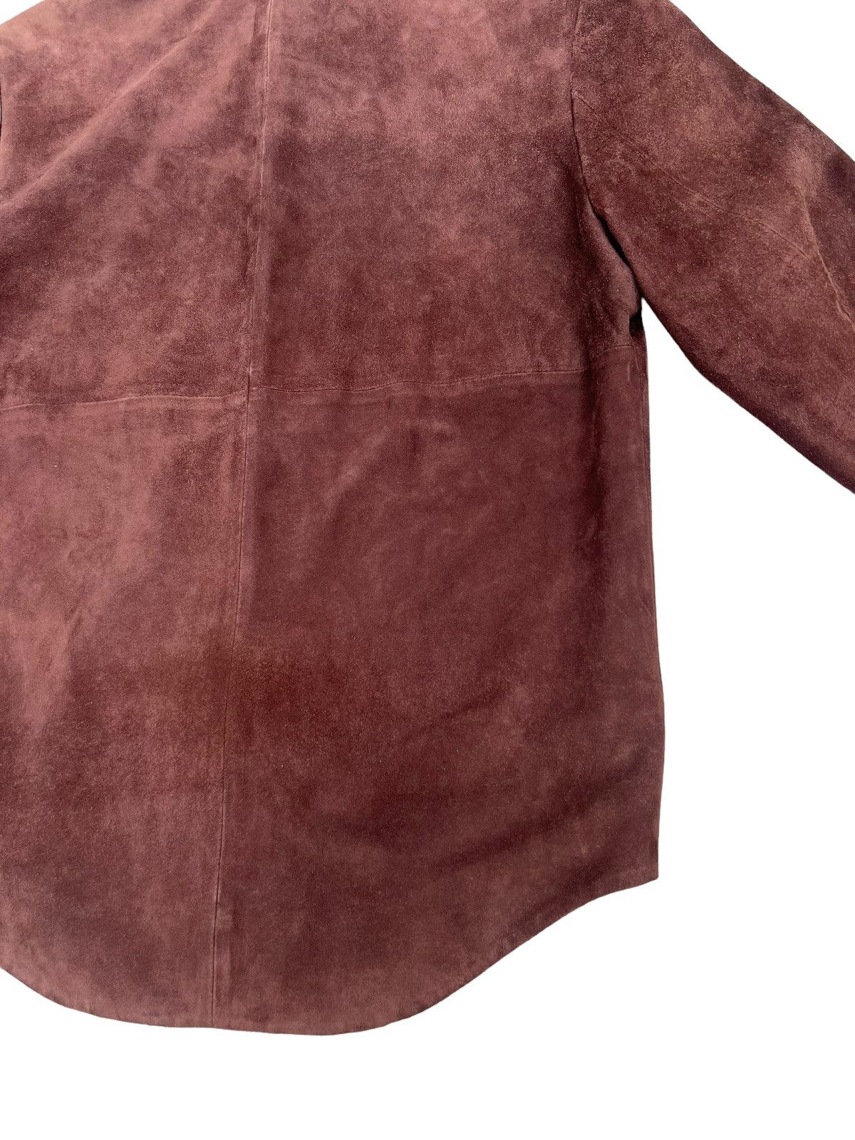 Leather Vintage FIGARO Paris Brown Sheepskin Suede Leather Shirt Size US M / EU 48-50 / 2 - 20 Thumbnail
