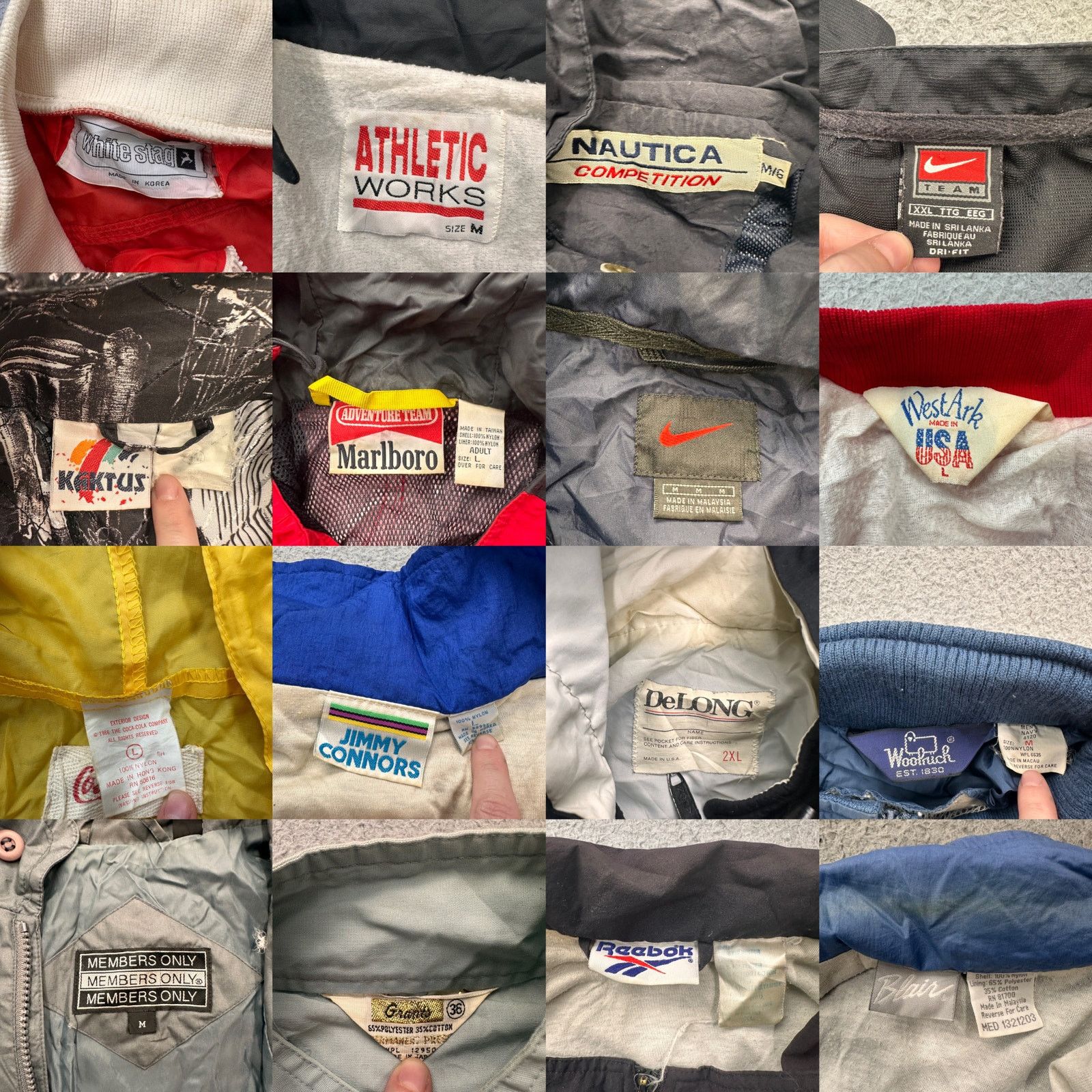 Vintage Lot of 35 Vintage 90s Windbreaker Lightweight Hooded Jackets Size US L / EU 52-54 / 3 - 10 Thumbnail