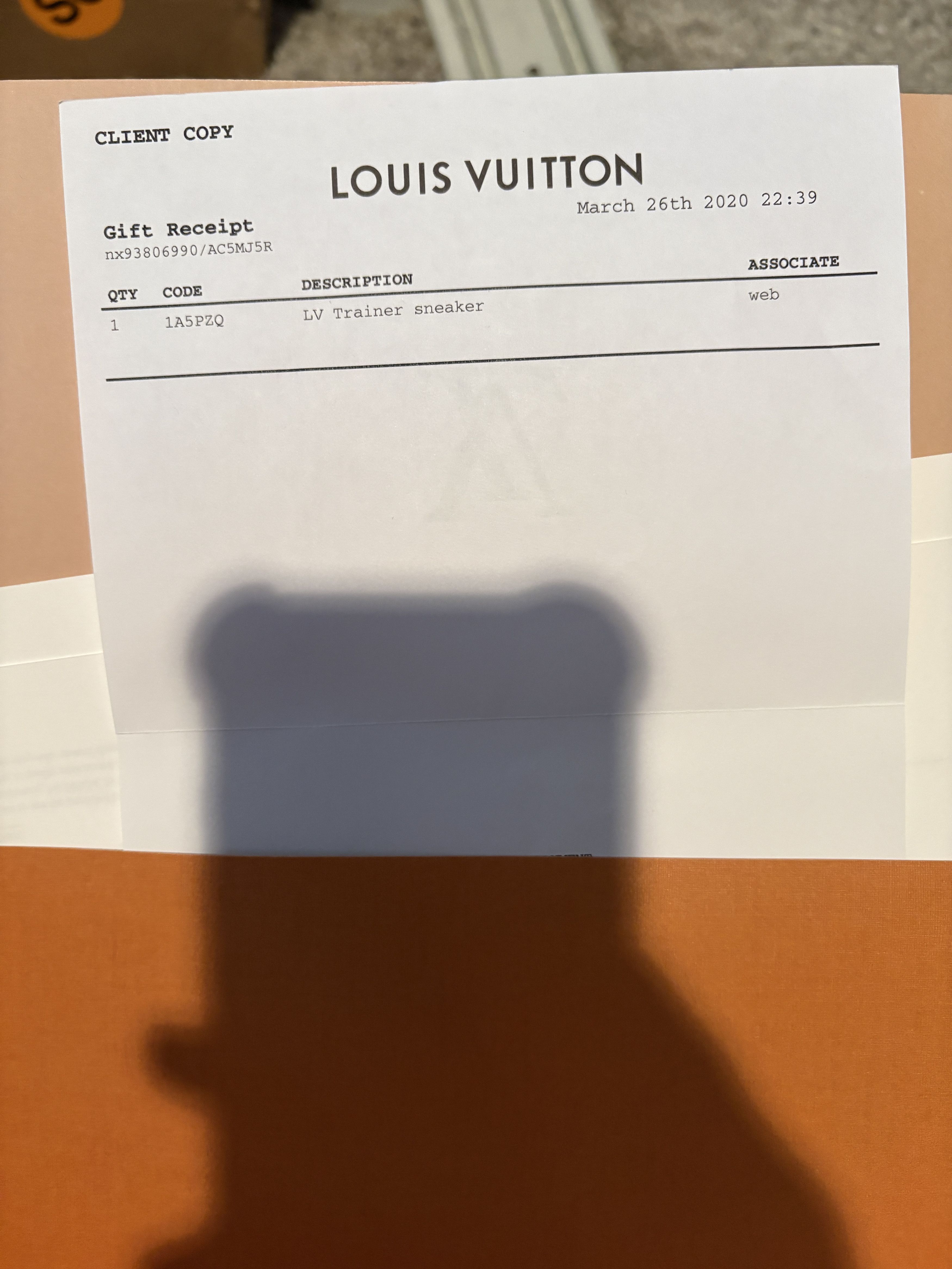 Louis Vuitton LV Trainer OG Grey/White Virgil 1A5PZQ Size US 10.5 / EU 43-44 - 4 Thumbnail