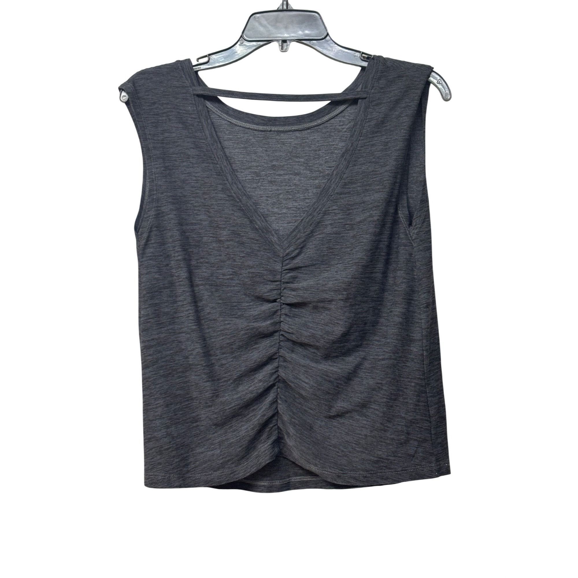 Kyodan Kyodan Women’s Ruched V-backline Activewear Tank Top,Spacedy Size S / US 4 / IT 40 - 4 Thumbnail