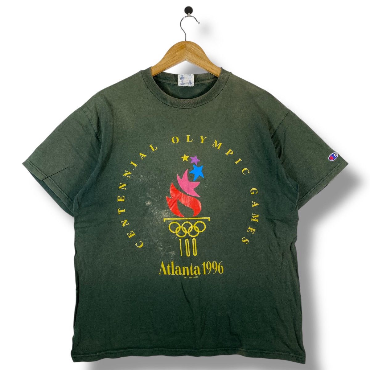 Champion Vintage 90's Champion CENTENNIAL OLYMPIC GAMES Tee Shirt Size US L / EU 52-54 / 3 - 1 Thumbnail
