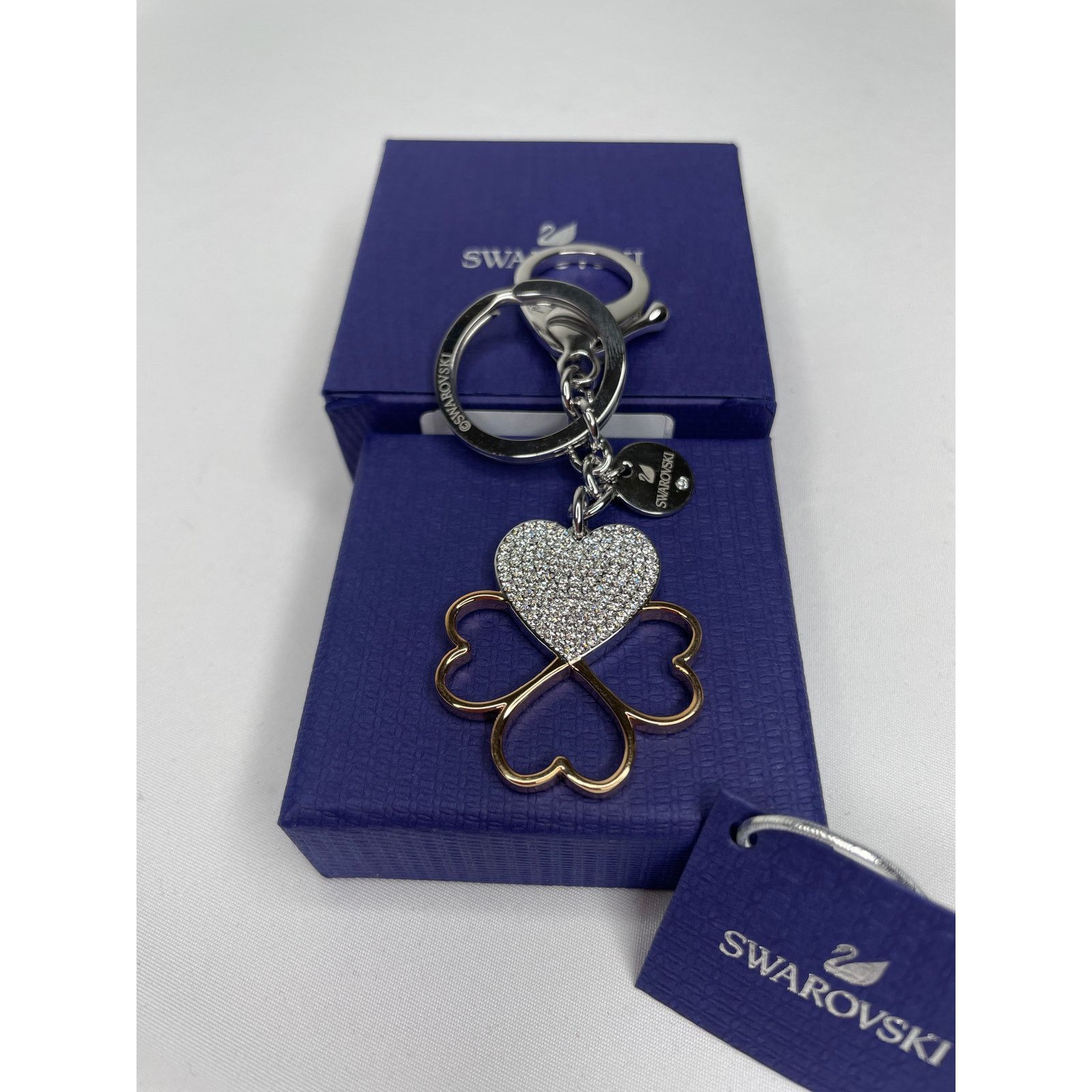 Swarovski Swarovski Cupid Heart Leaf Bag Charm Crystals Mixed Size ONE SIZE - 2 Thumbnail