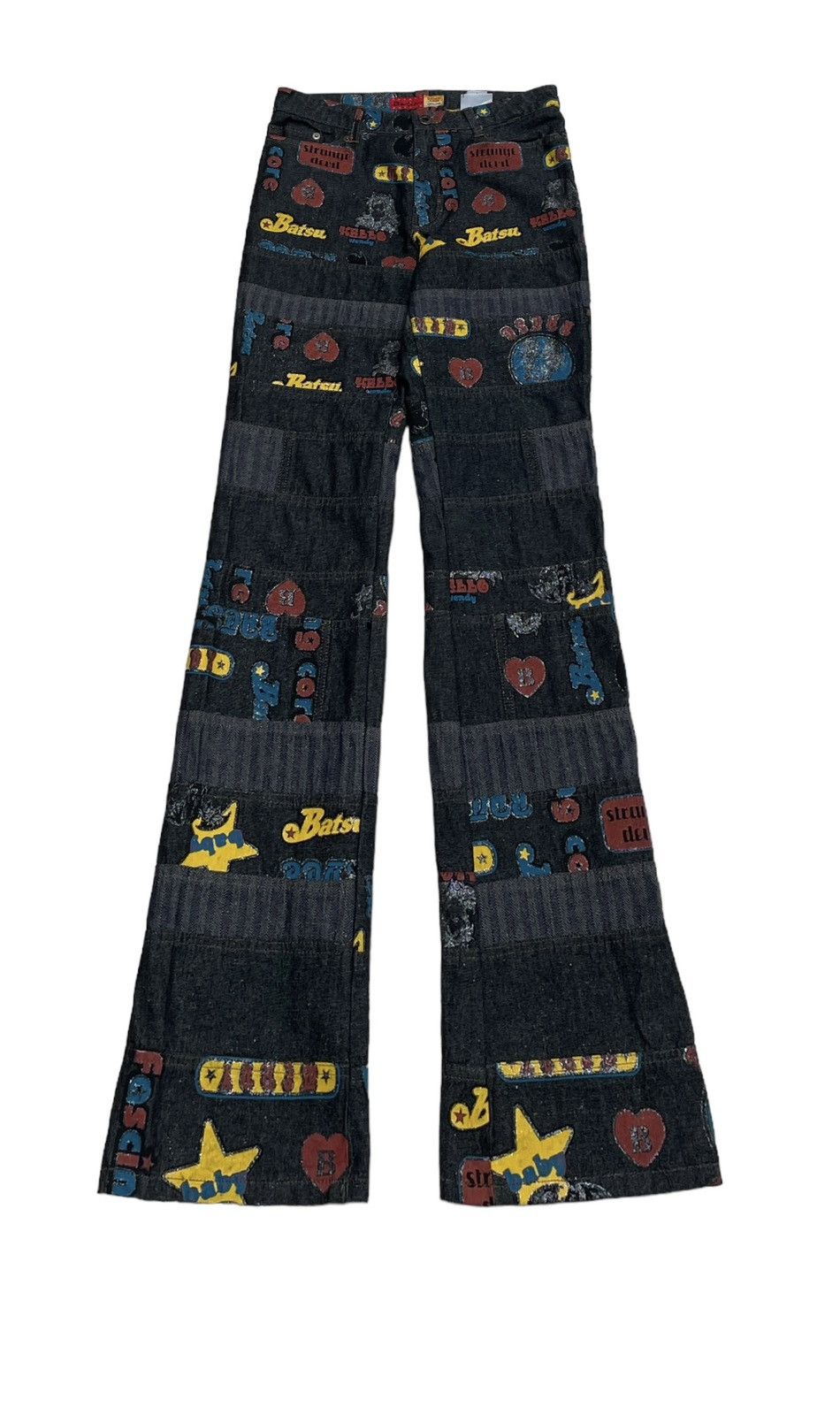 If Six Was Nine Rare Vintage Japanese Brand Ba-Tsu Hagi Flared Denim 1990s Size US 29 - 1 Thumbnail