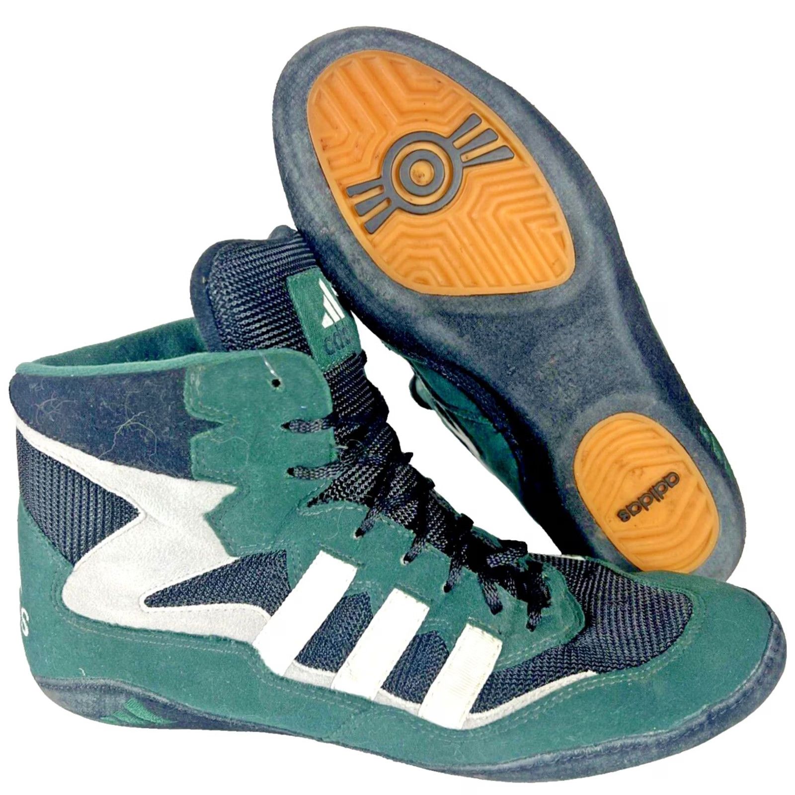 VINTAGE adidas Nitro Wrestling Shoe Men 9 Green Grey Black  display picture 1