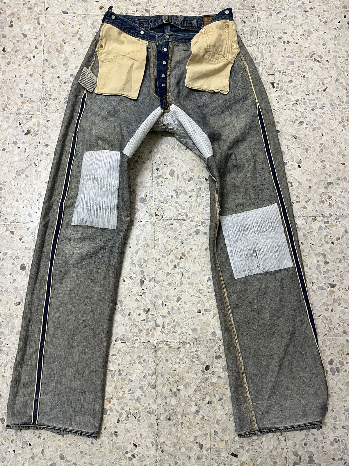 Levi's Vintage Clothing Distress Levi’s 501xx selvedge denim Size US 31 - 14 Thumbnail