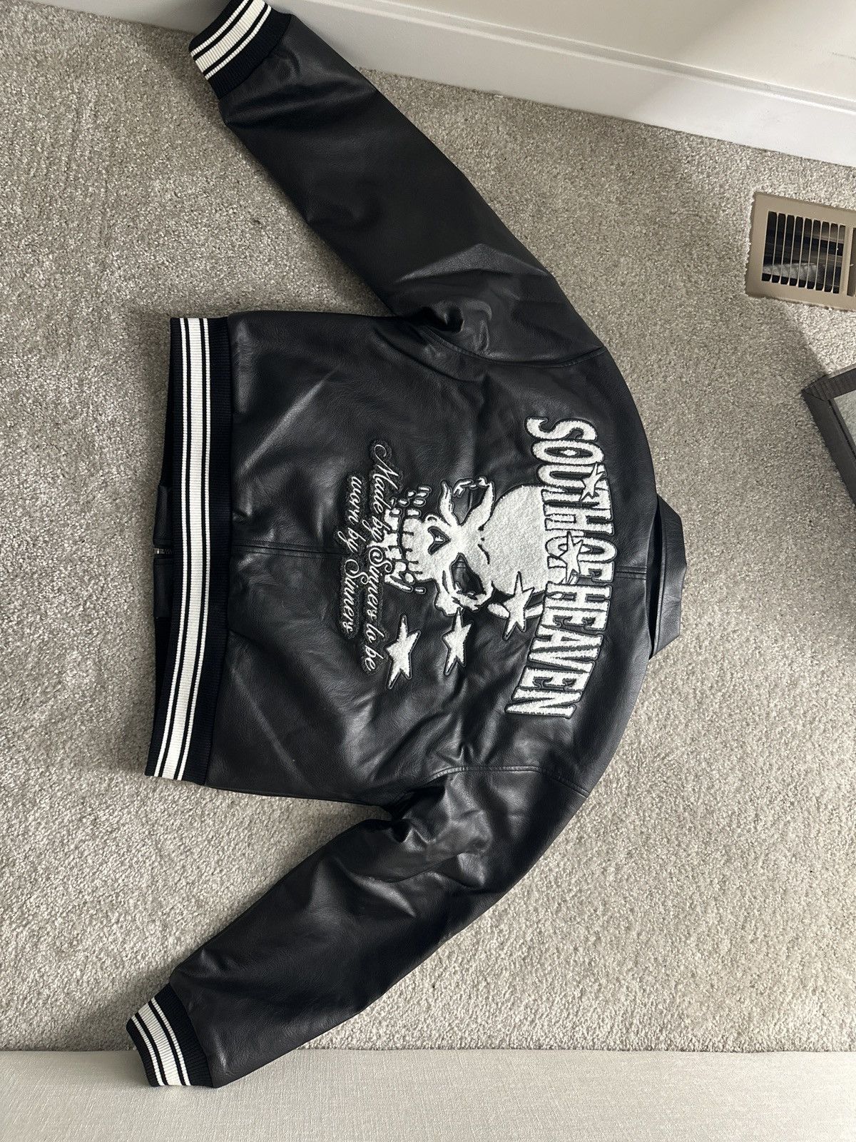 Vintage South of Heaven North of Hell - Vegan Leather Jacket Size US M / EU 48-50 / 2 - 1 Thumbnail