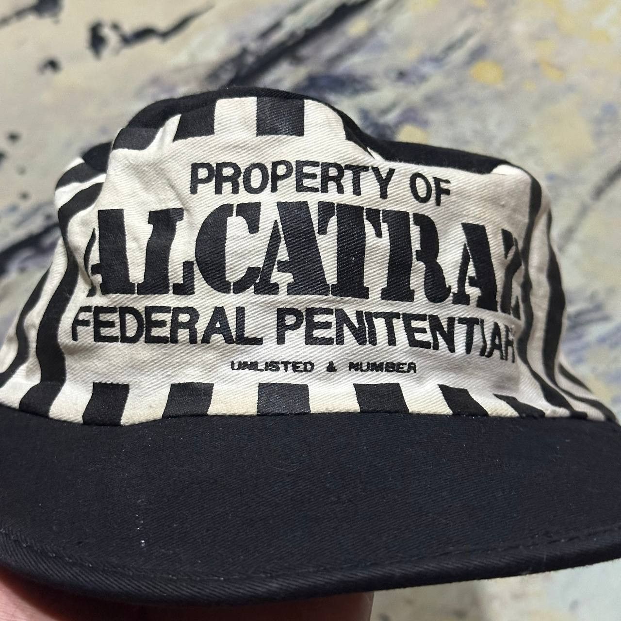 Vintage Vintage Alcatraz Jail Prisoner Round Painter Adjustable Cap Size ONE SIZE - 2 Thumbnail