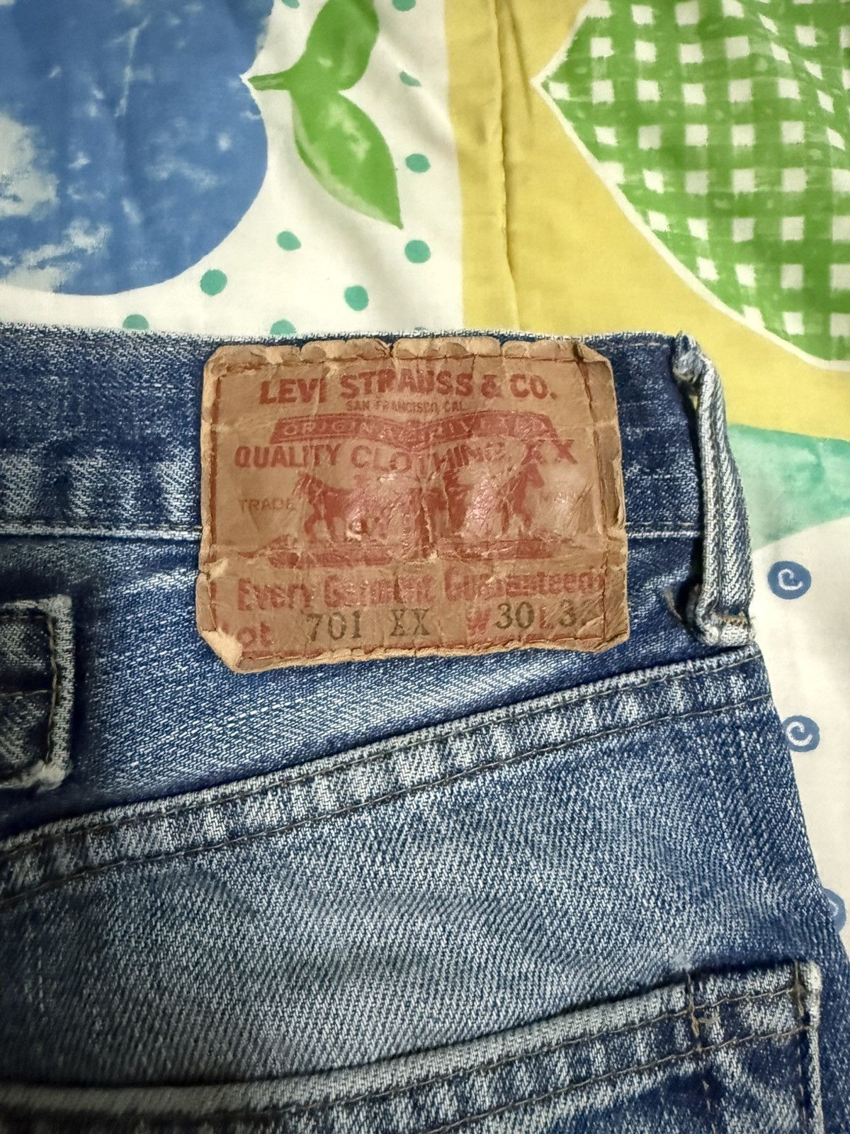 Levi's Vintage Clothing Levi’s Vintage Clothing Lot 701XX Big E Selvedge 1991. Size US 30 / EU 46 - 3 Thumbnail