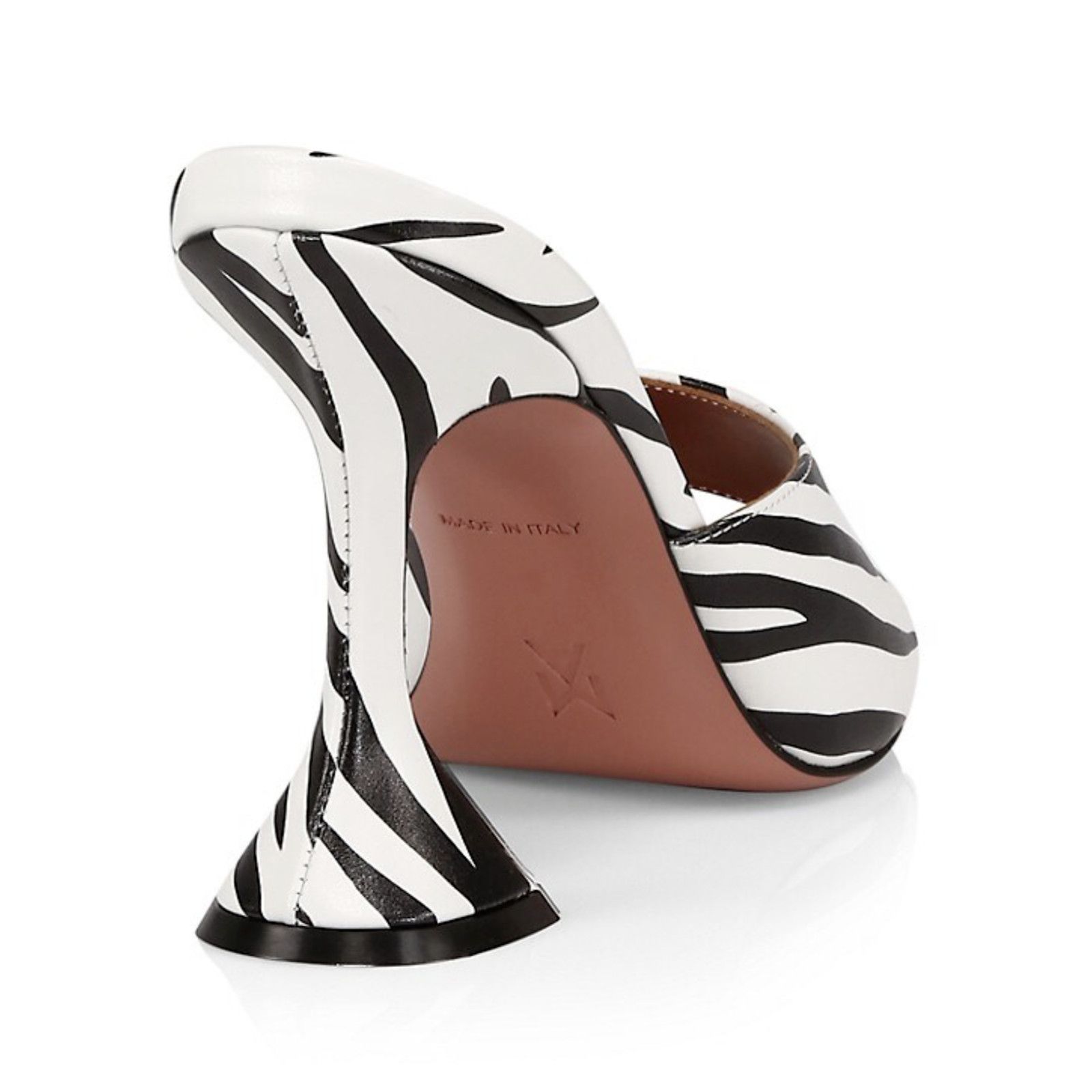 Amina Muaddi Lupita Slipper Zebra Backless Slide Sandal Heel Pump 36 Size US 6 / IT 36 - 10 Thumbnail
