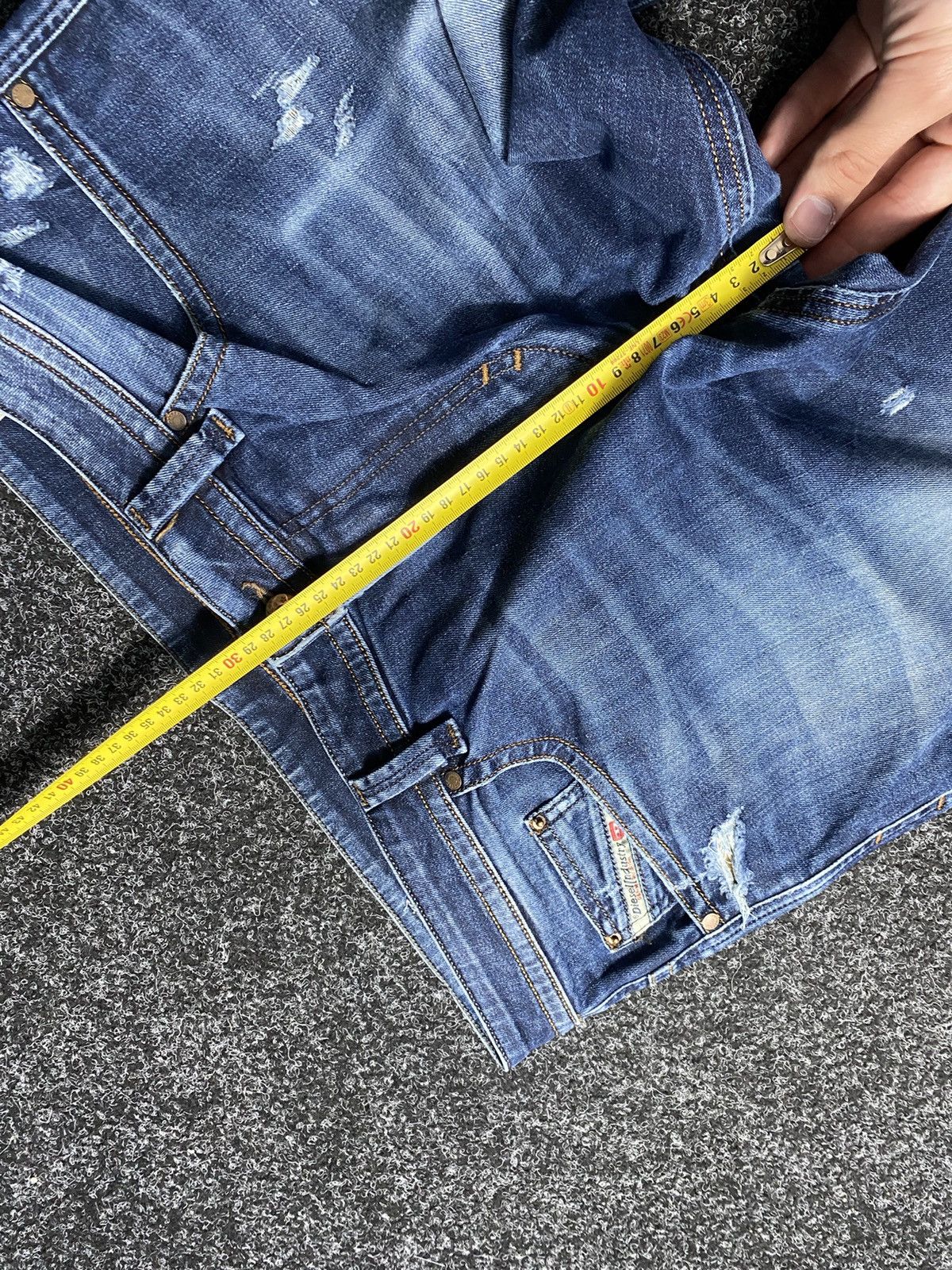Diesel × Japanese Brand Opium Diesel Distressed Blue Punk Gothic Jeans Mens Owens Size US 36 / EU 52 - 11 Thumbnail