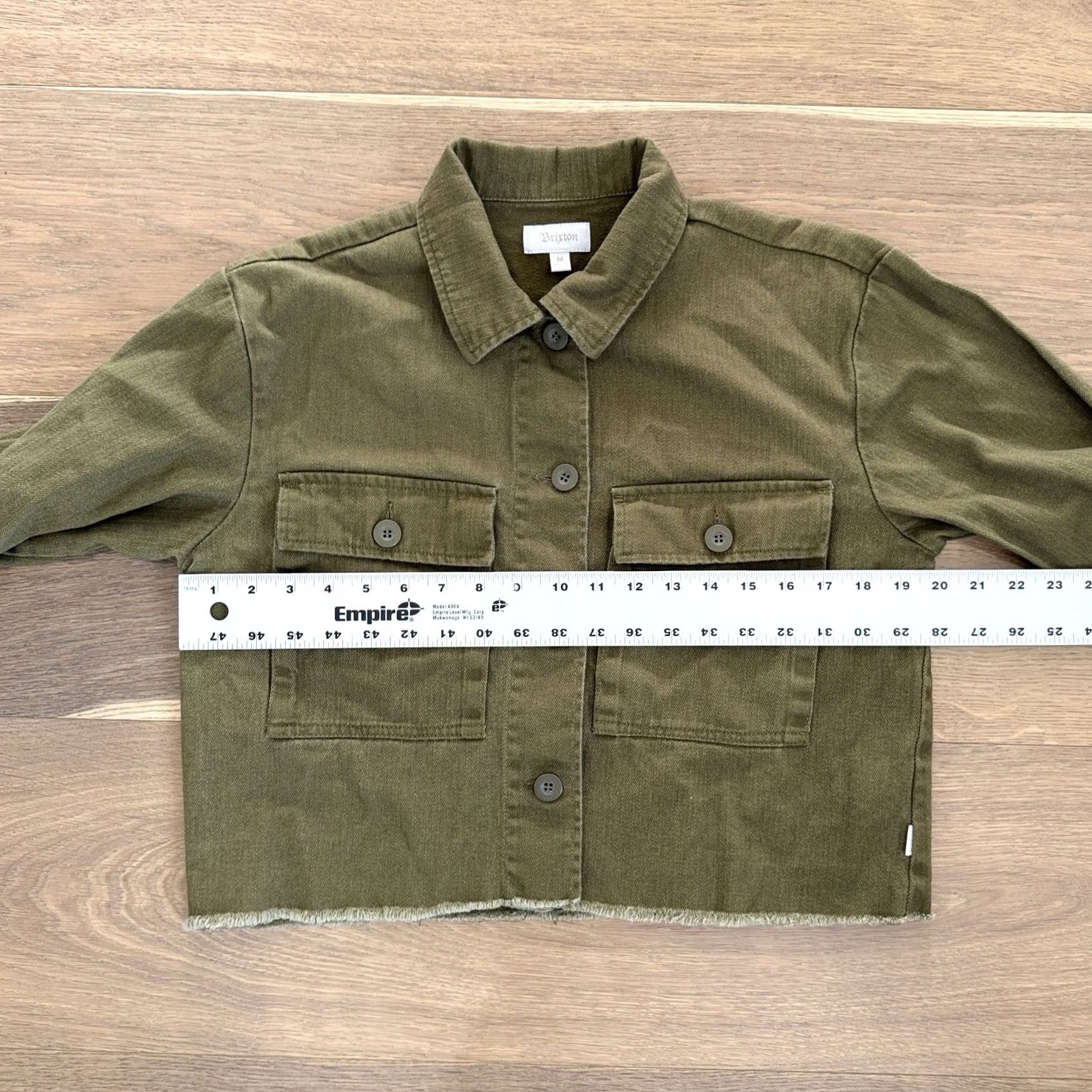 Brixton Brixton Jacket Denim Short L/S Cropped Olive Green Button Fridge? Size M / US 6-8 / IT 42-44 - 6 Thumbnail