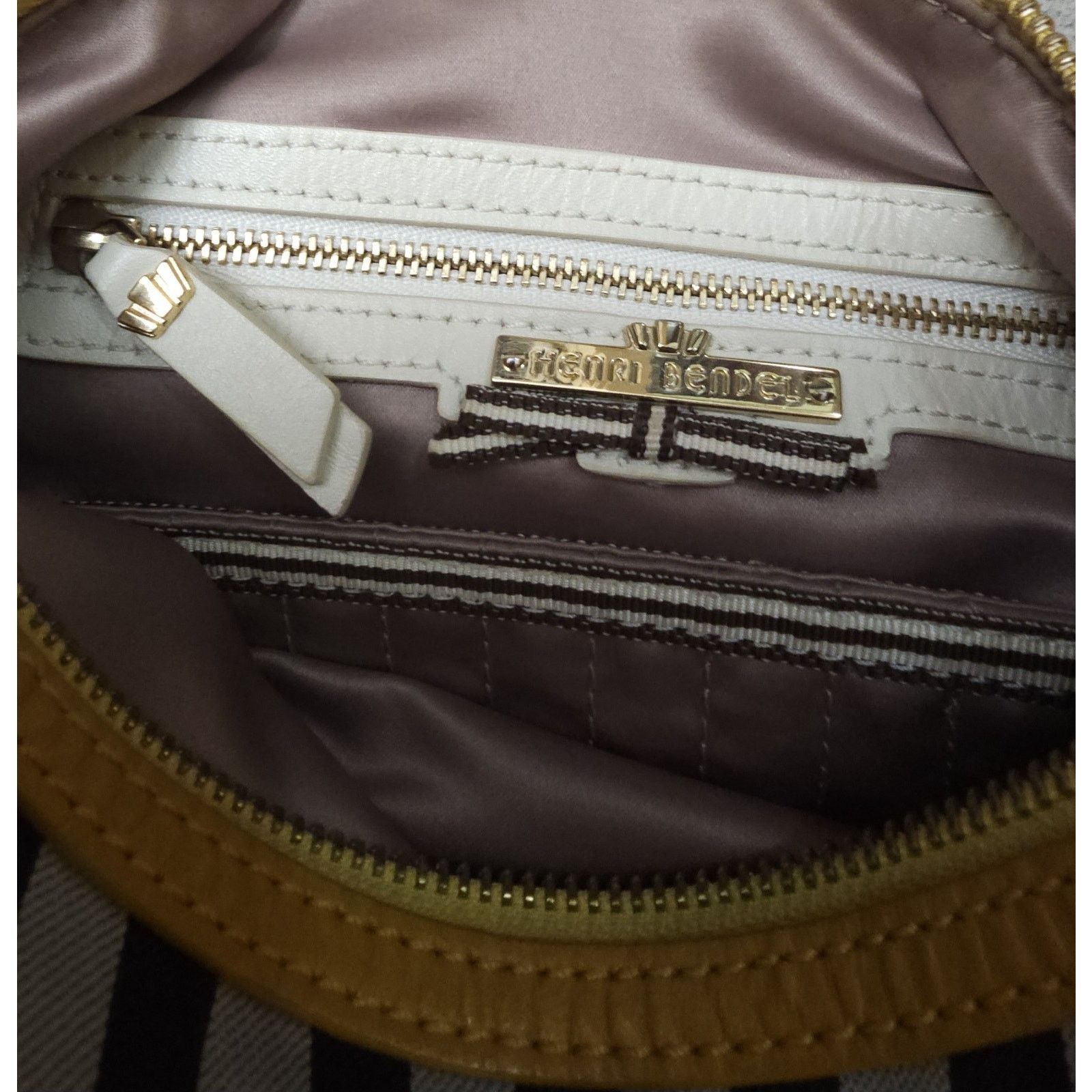 Henri Bendel Henri Bendel Stripes womens Shoulder handbags Gold Trim Size ONE SIZE - 10 Thumbnail