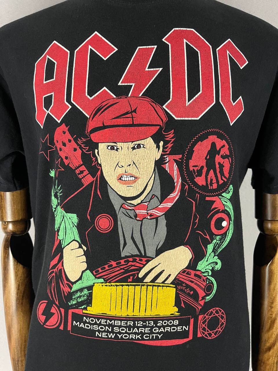 AC/DC AC/DC Tee T Shirt Vintage Black 2008 NY Tour Size US L / EU 52-54 / 3 - 1 Thumbnail