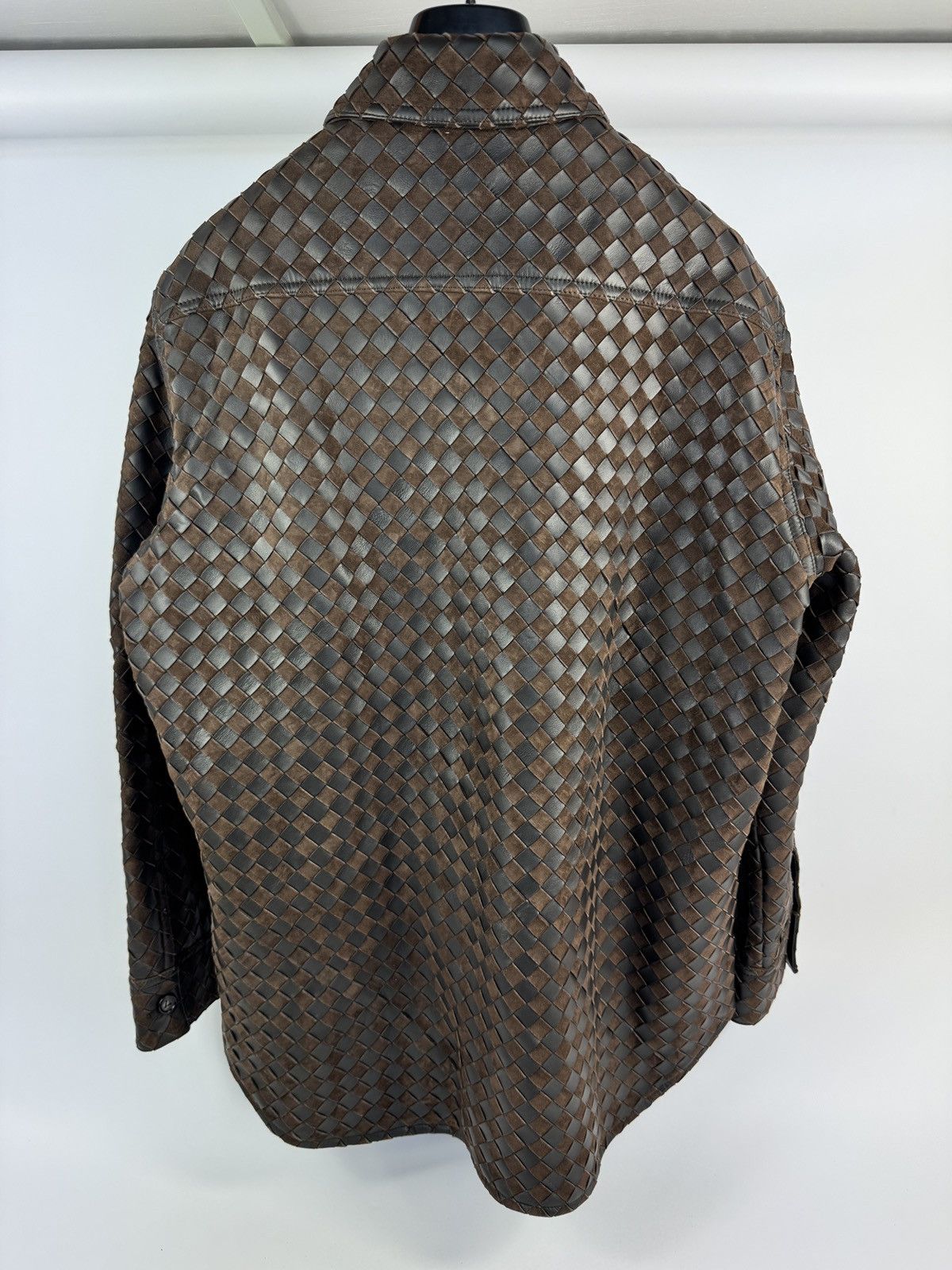 Bottega Veneta MIX SUEDE INTRECCIATO OVERSIZED SHIRT Size US XL / EU 56 / 4 - 2 Thumbnail
