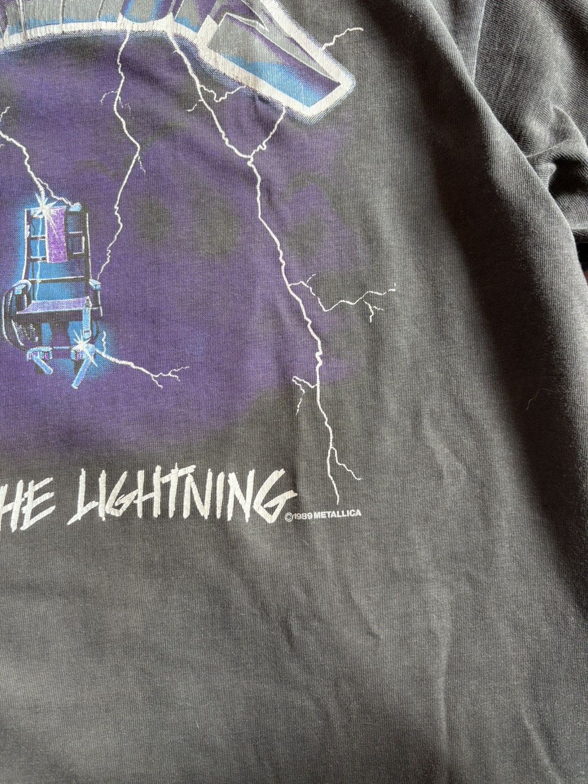 Band Tees Vintage 80s Metallica Ride The Lightning Band Tee Size US XL / EU 56 / 4 - 4 Thumbnail