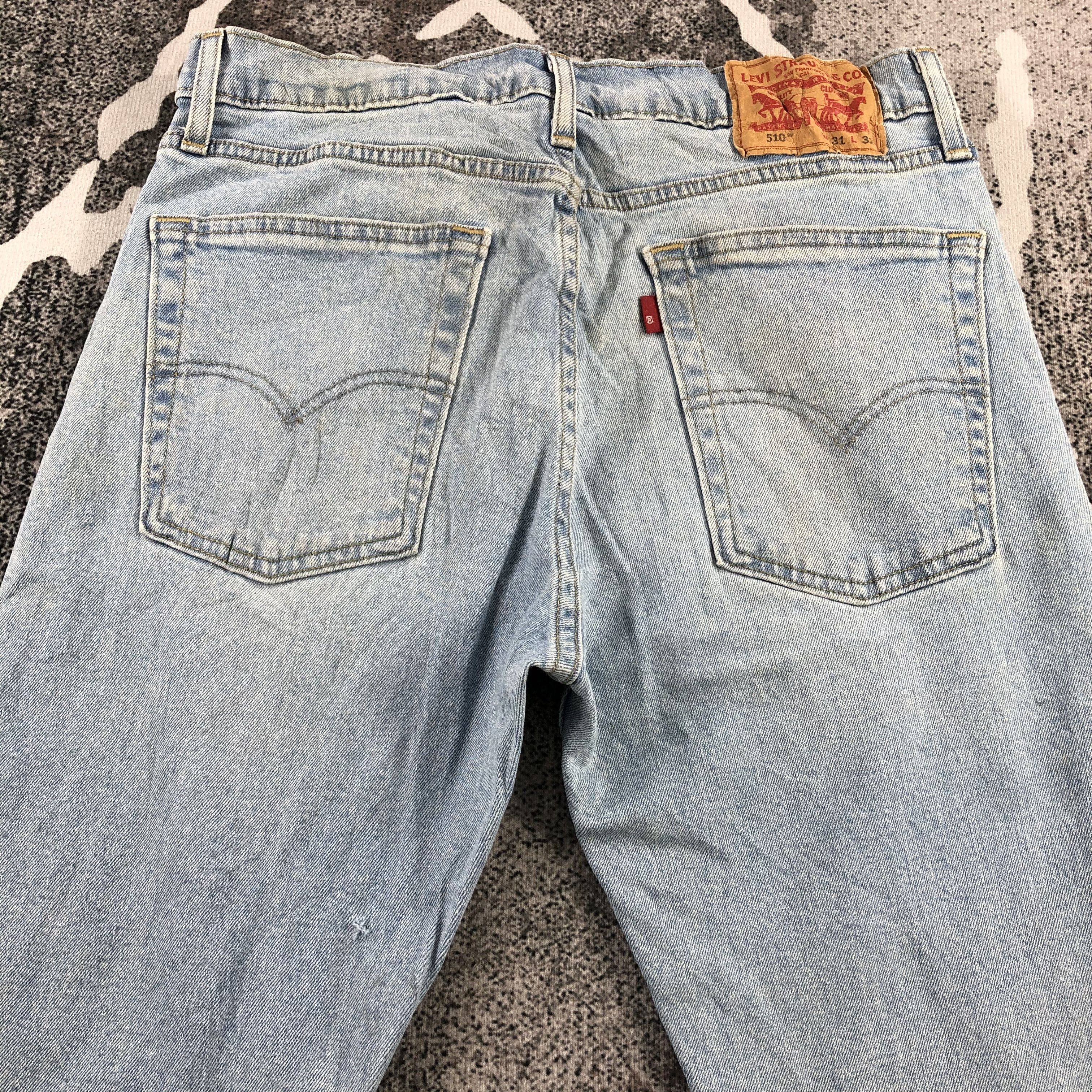 Levi's Levi's 510 Jeans Distress Medium Wash Denim KJ873 Size US 31 - 4 Thumbnail