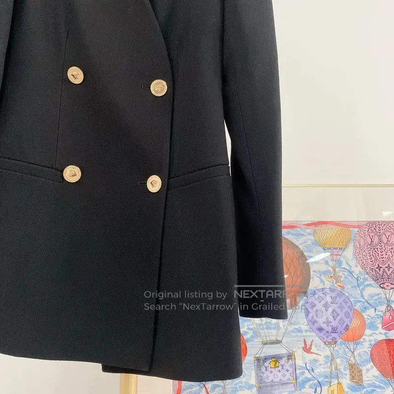 Versace Black Mid-Length Jacket for Women .