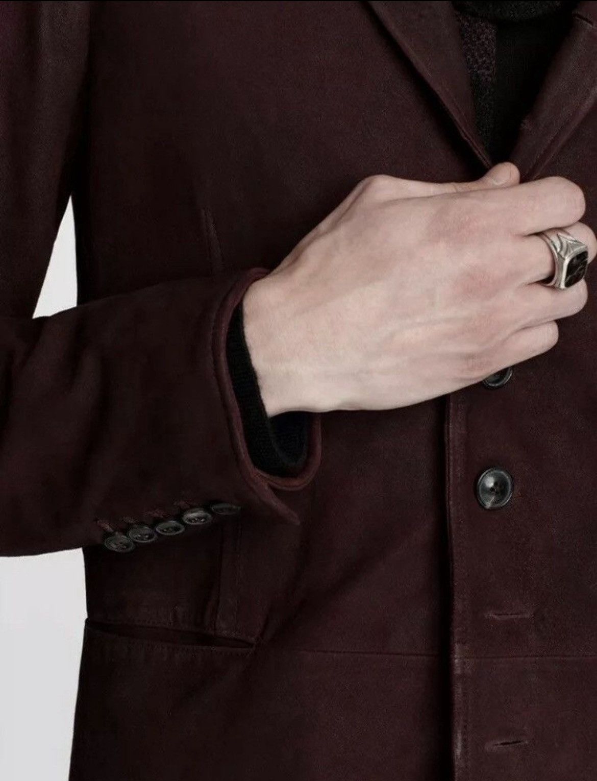 John Varvatos Woodward Multibutton Suede Jacket EU 50 USA 40 Size US M / EU 48-50 / 2 - 7 Thumbnail