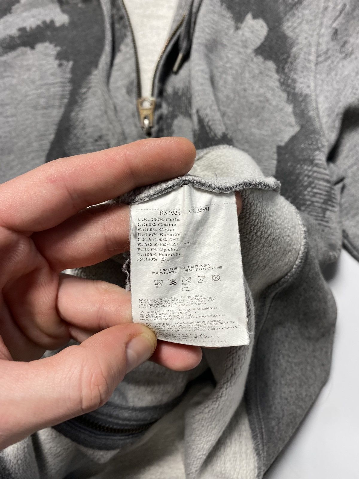 Diesel × Vintage Vintage Diesel graphic all over print zip hoodie zipper Size US L / EU 52-54 / 3 - 11 Thumbnail