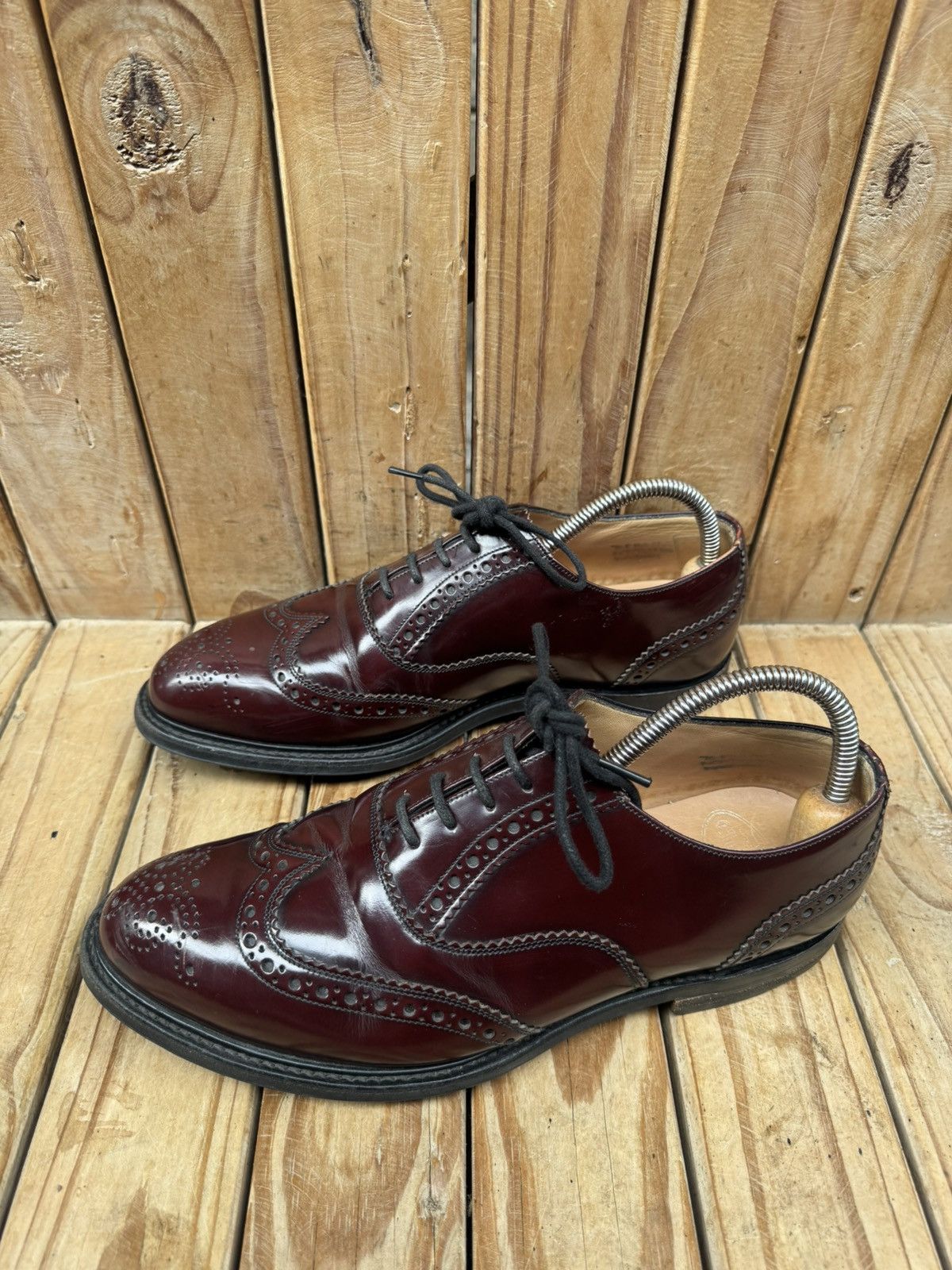 Church's Church’s ‘WAREHAM’ brown wingtip brogue Mens shoes US 8 F Size US 8 / EU 41 - 5 Thumbnail