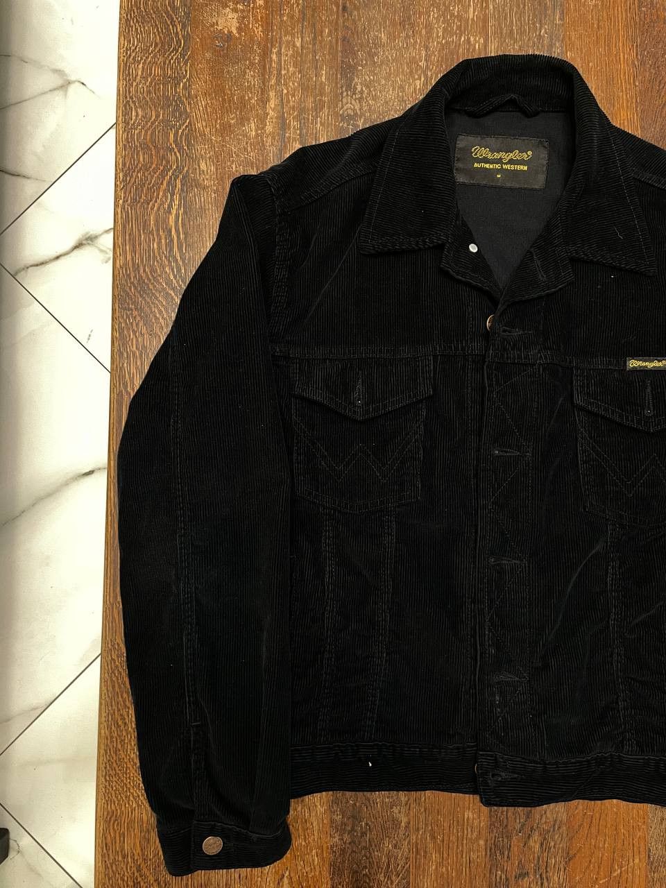 Wrangler Vintage Wrangler Velvet Denim Black Jacket 90s Japan style Size US M / EU 48-50 / 2 - 2 Thumbnail