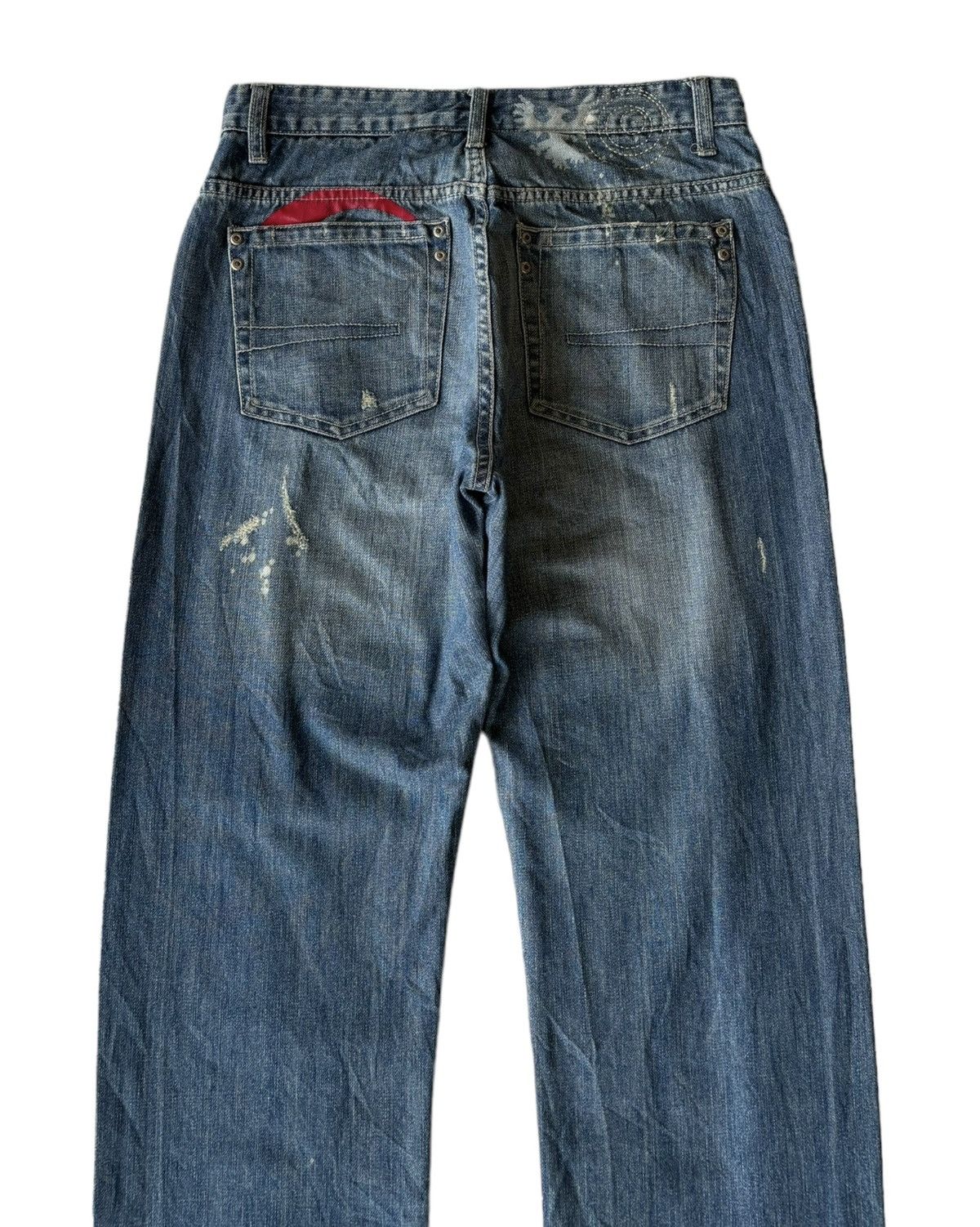 JNCO VINTAGE CAFFEINE DENIM WIDE BAGGY JEANS DISTRESS Size US 30 / EU 46 - 6 Thumbnail