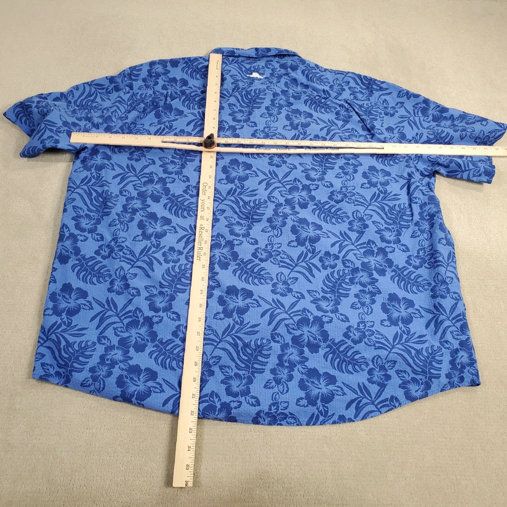 Tommy Bahama Tommy Bahama Shirt Mens 3XL Blue Floral Seersucker Button-Up Casual Cotton Seersucker, Button-Down Collar, Lightweight, Logo, Hawaiian Size US XXL / EU 58 / 5 - 4 Thumbnail